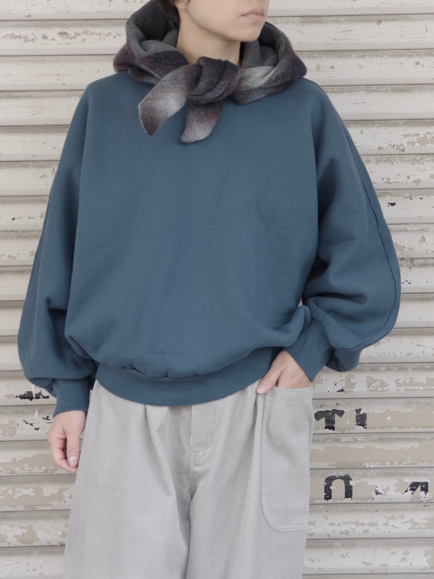 コットンフリースバルーンスリーブカットソー | atelier naruse