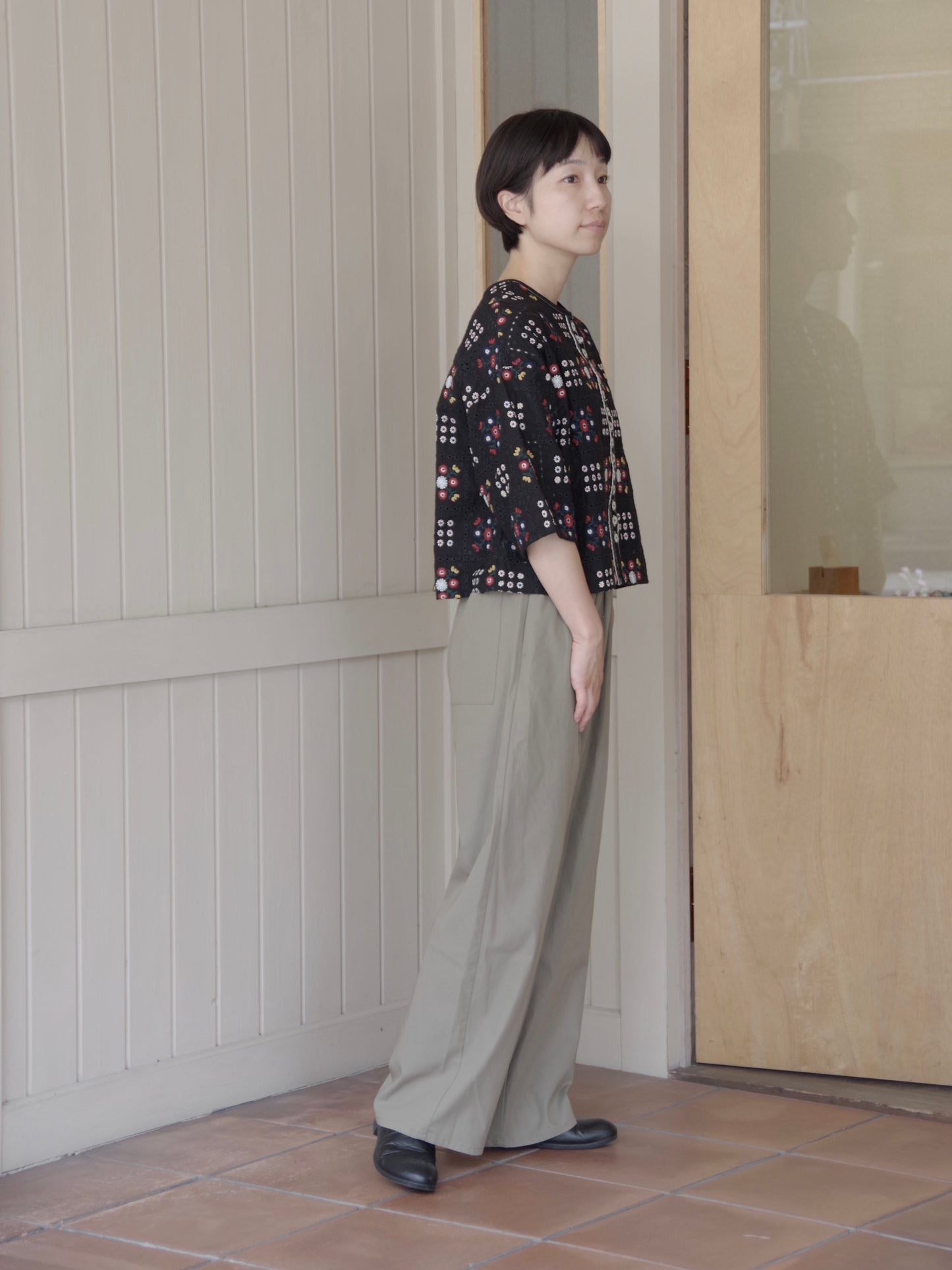 eyelet embroidely haori ブラウス ( 2color) | yuni