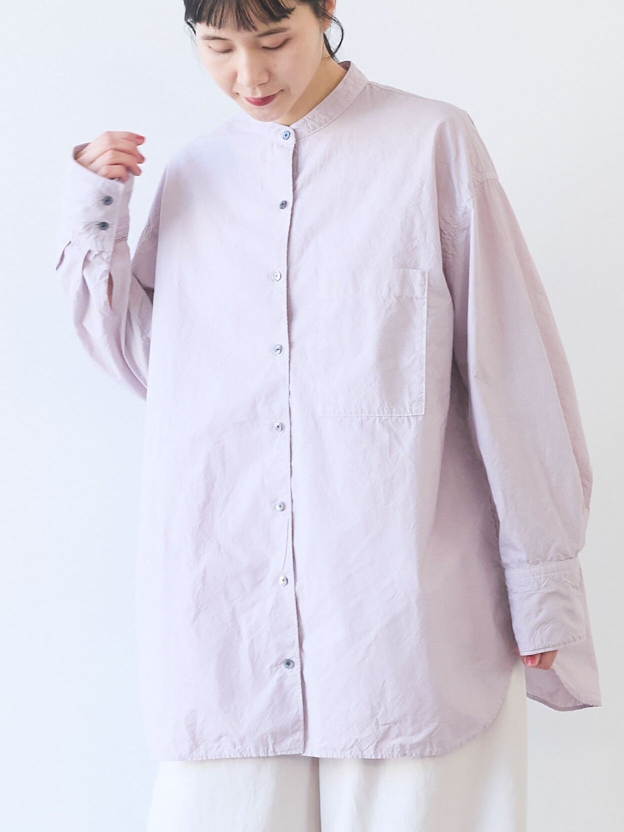 コットンキャッチワッシャーmoe sleeves バックリボン ブラウス ( 3 colors) | yuni