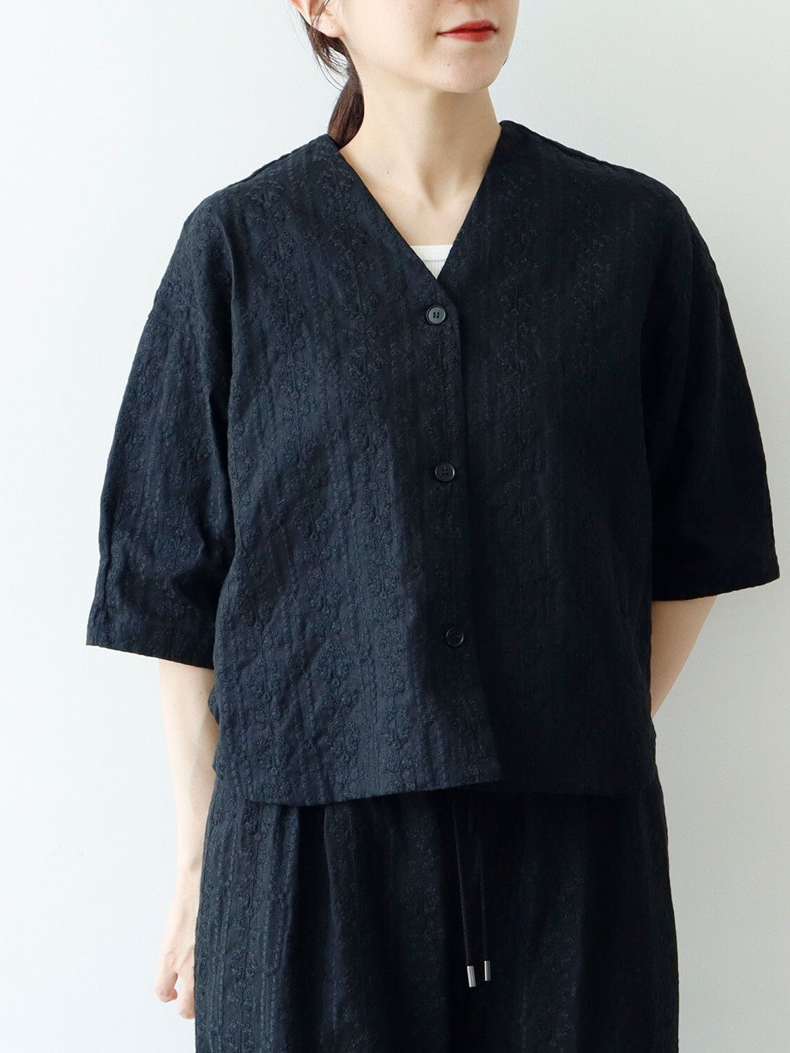 L/embroidely haori ブラウス | yuni