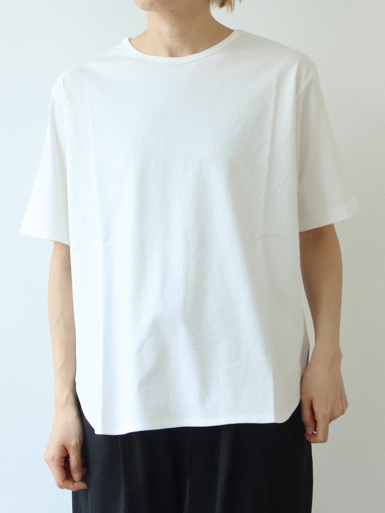 80/- スムース水起毛 半袖プルオーバー (3 colors) | yuni