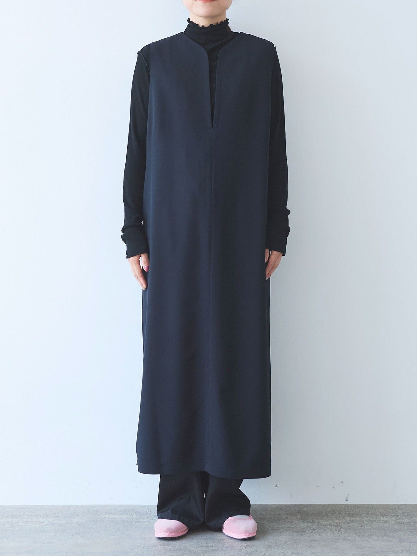 レーヨンウール slit neck jumper スカート | yuni