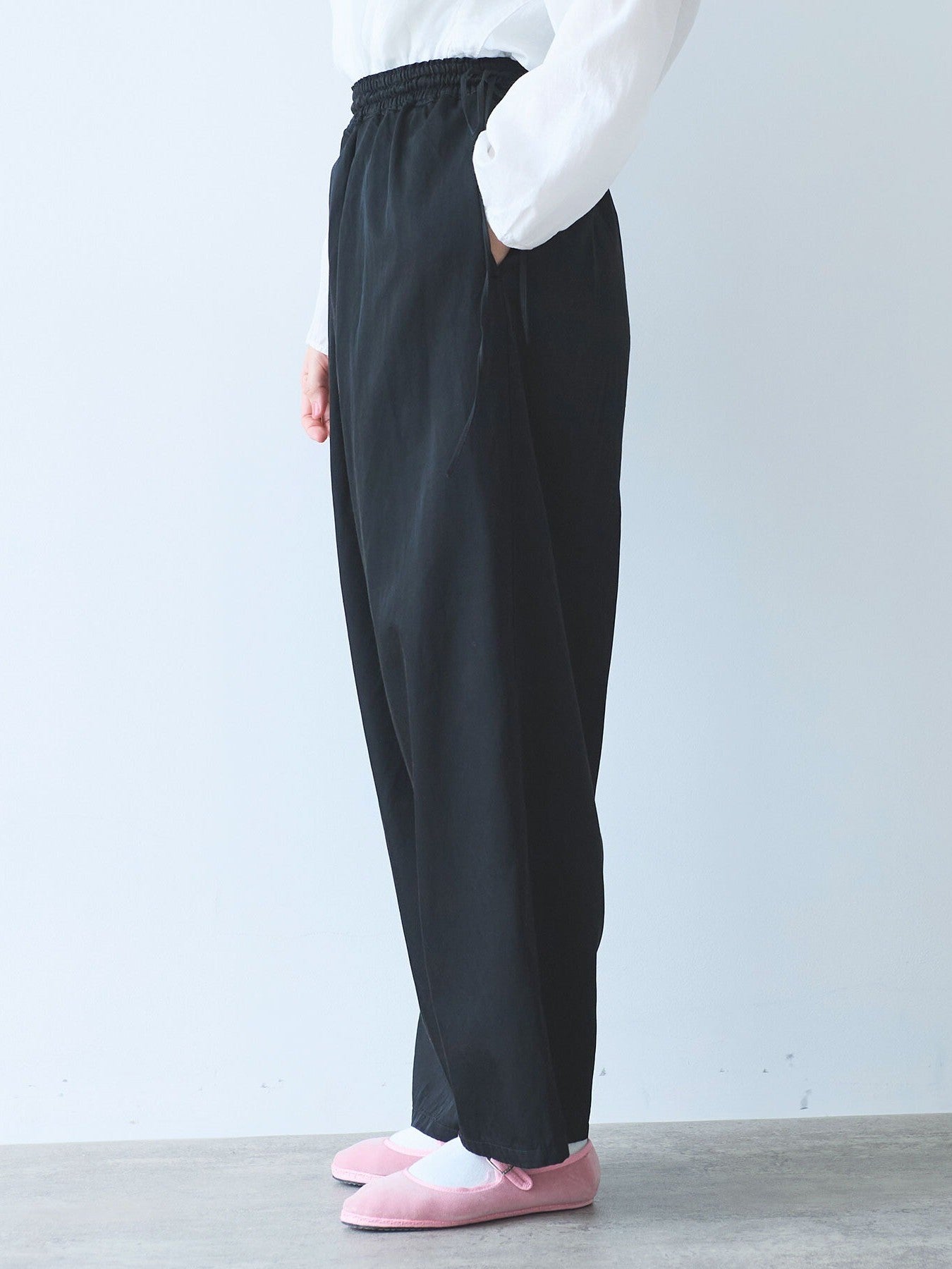 レーヨン/キュプラ twill product dye drawstrings パンツ ( 3 colors) | yuni