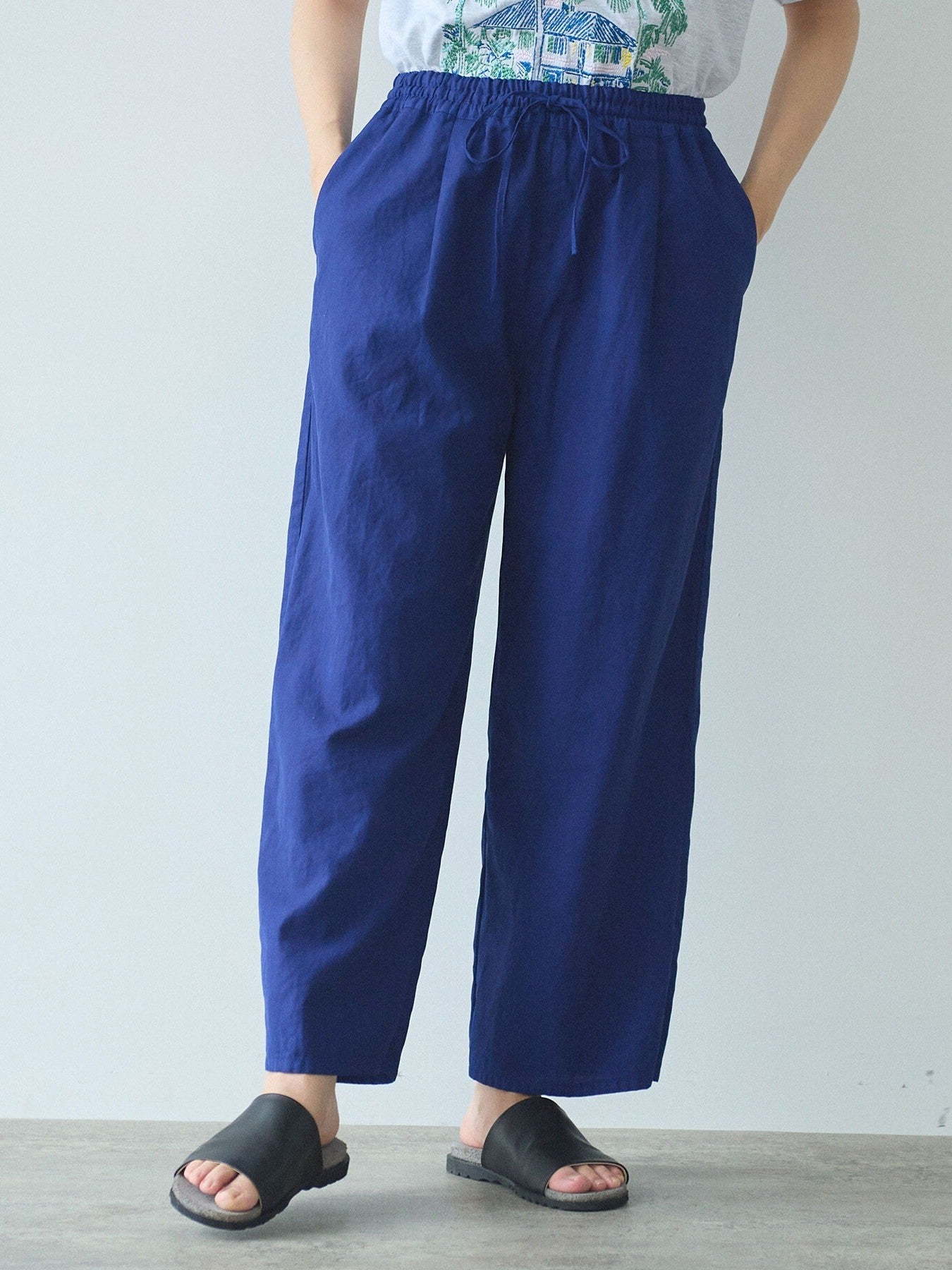 hightwist コットン product dye イージーパンツ(3 colors) | yuni