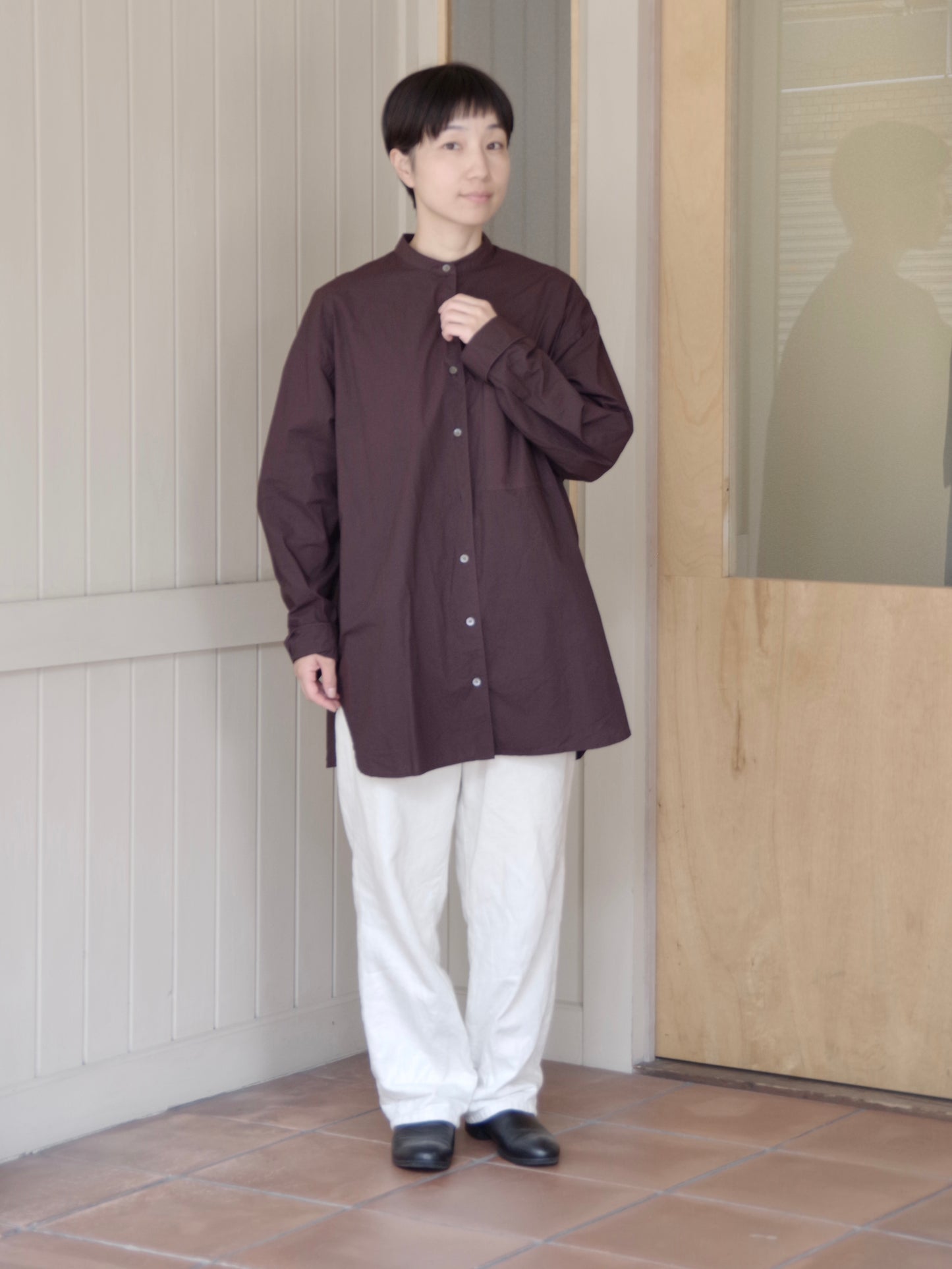コットンキャッチワッシャーmoe sleeves バックリボン ブラウス ( 3 colors) | yuni
