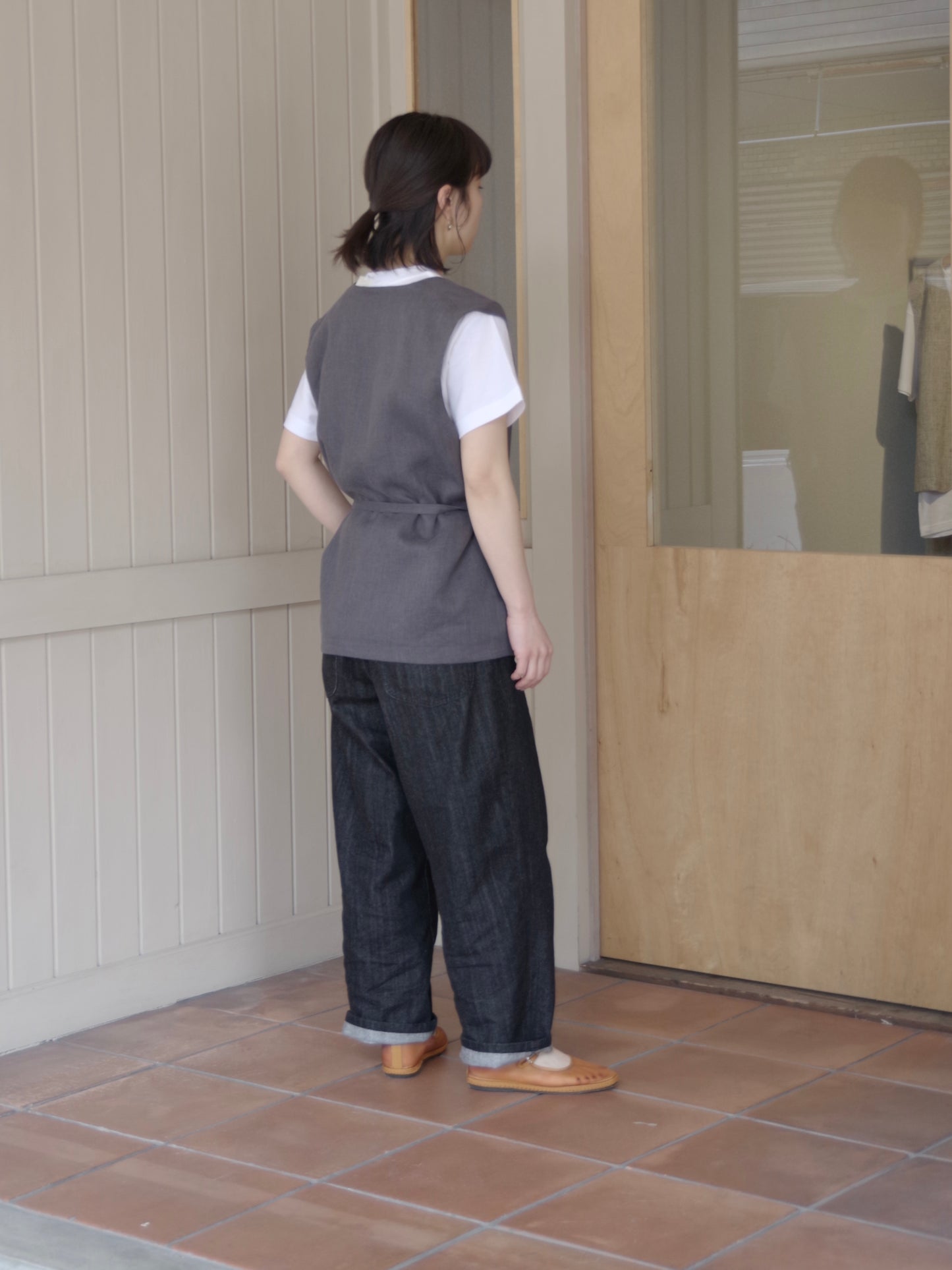 LINEN VEST ( 2 color) | sisisi