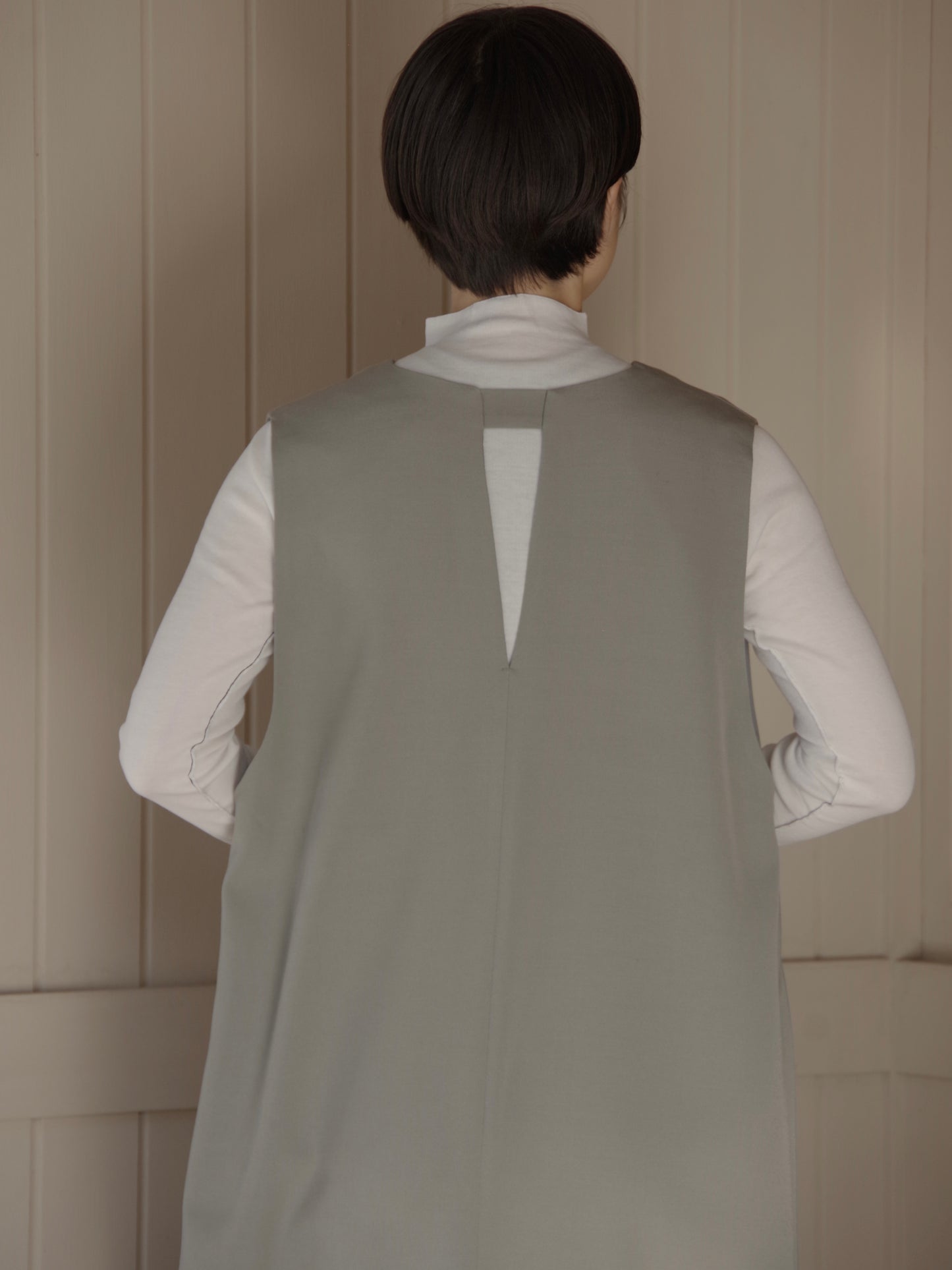 レーヨンウール slit neck jumper スカート | yuni