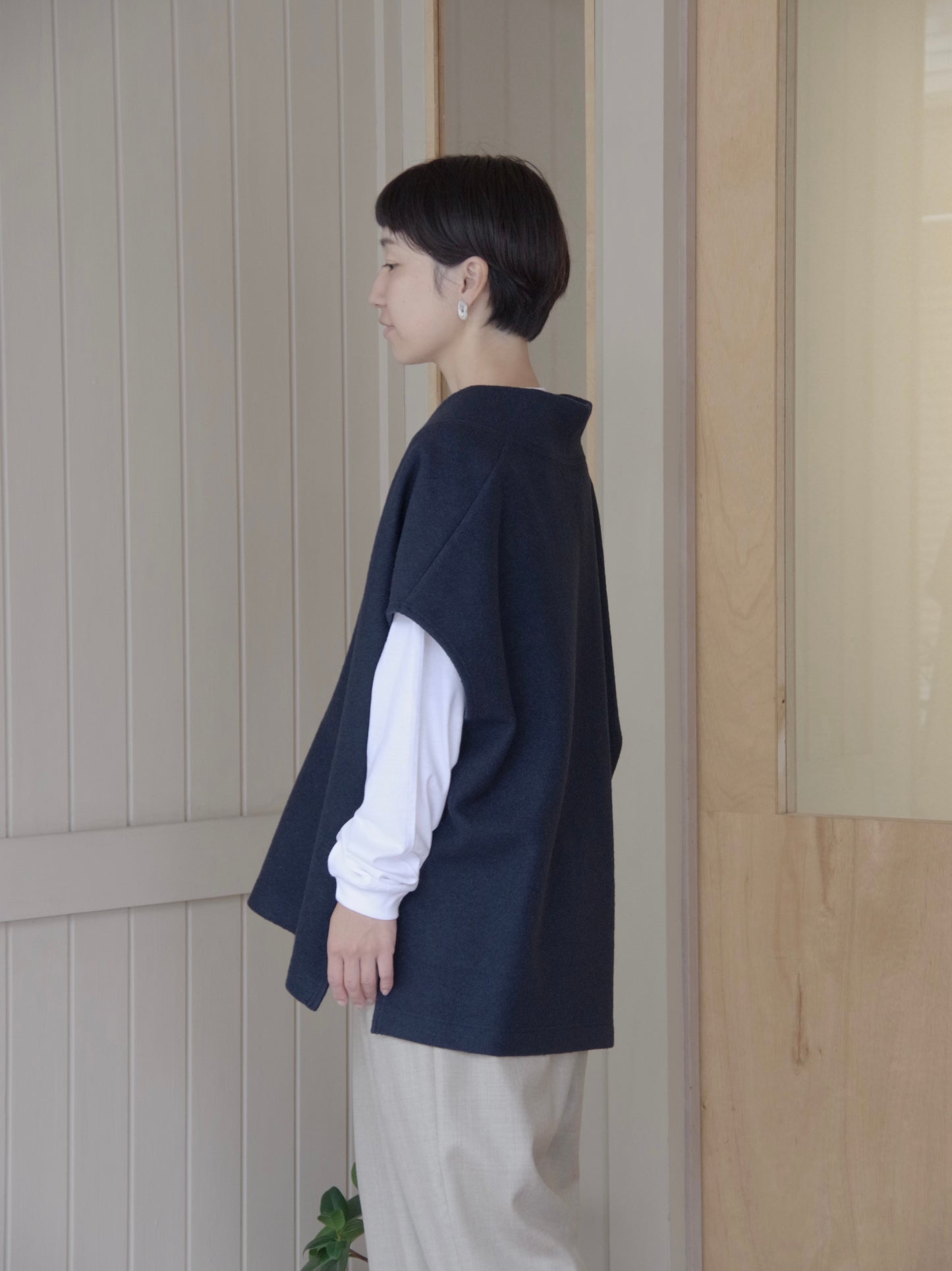 圧縮ウール Vネックプルオーバージレ ( 3 colors) | SI-HIRAI