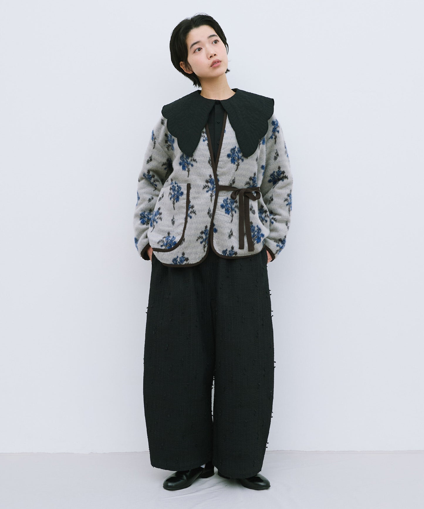 trapunto quilt collar ブラウス | qiri