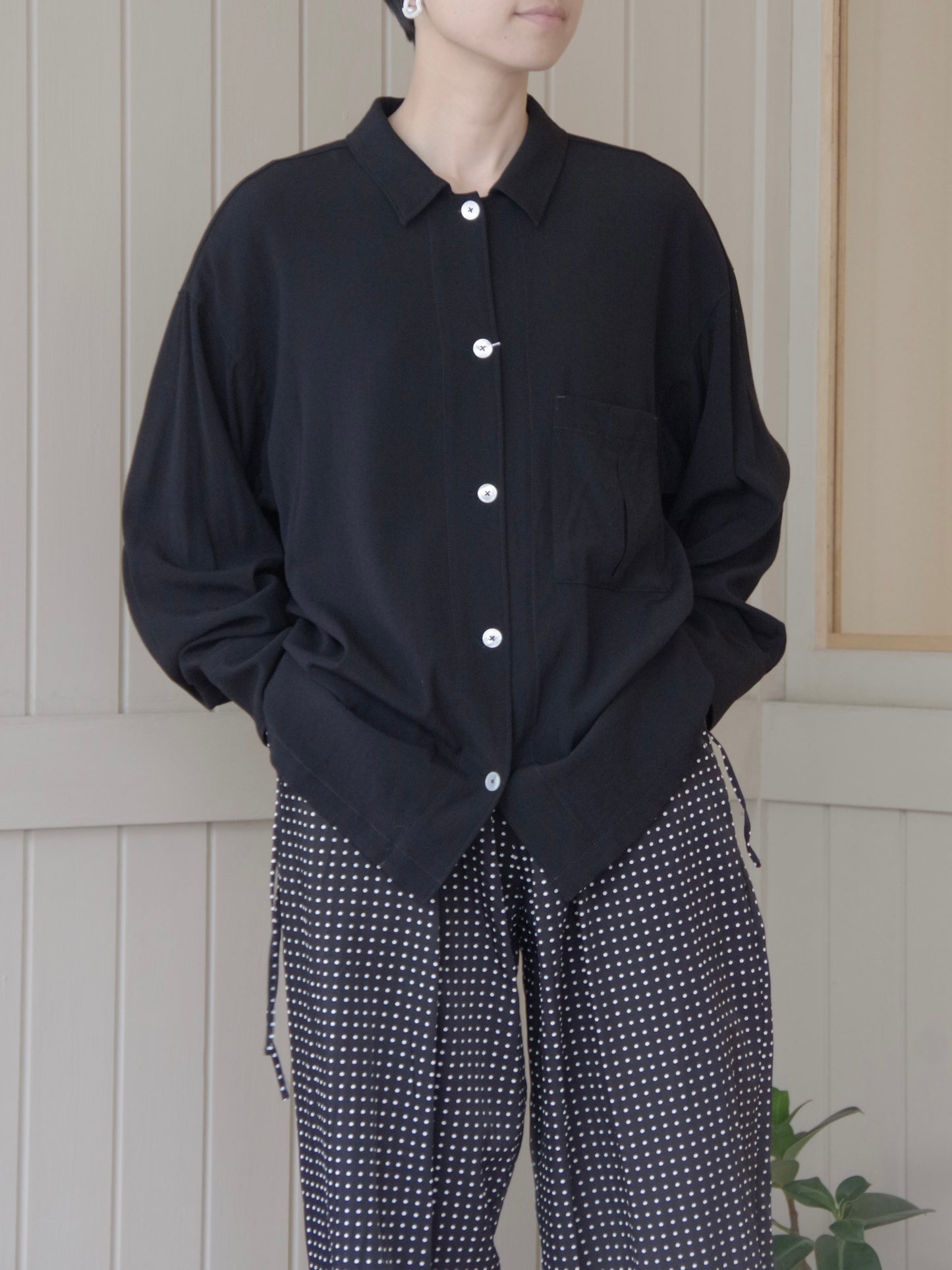 レーヨンウール haori シャツ ( 2 color) | yuni