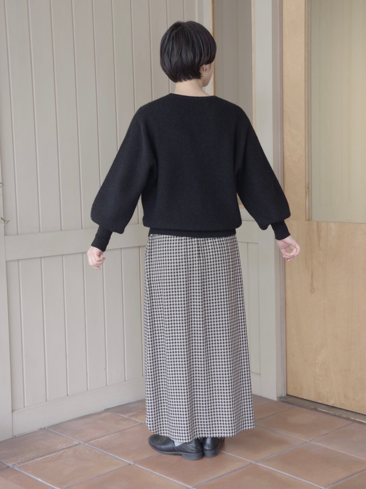 ギャザースリーブアルパカプルオーバー | Gauze