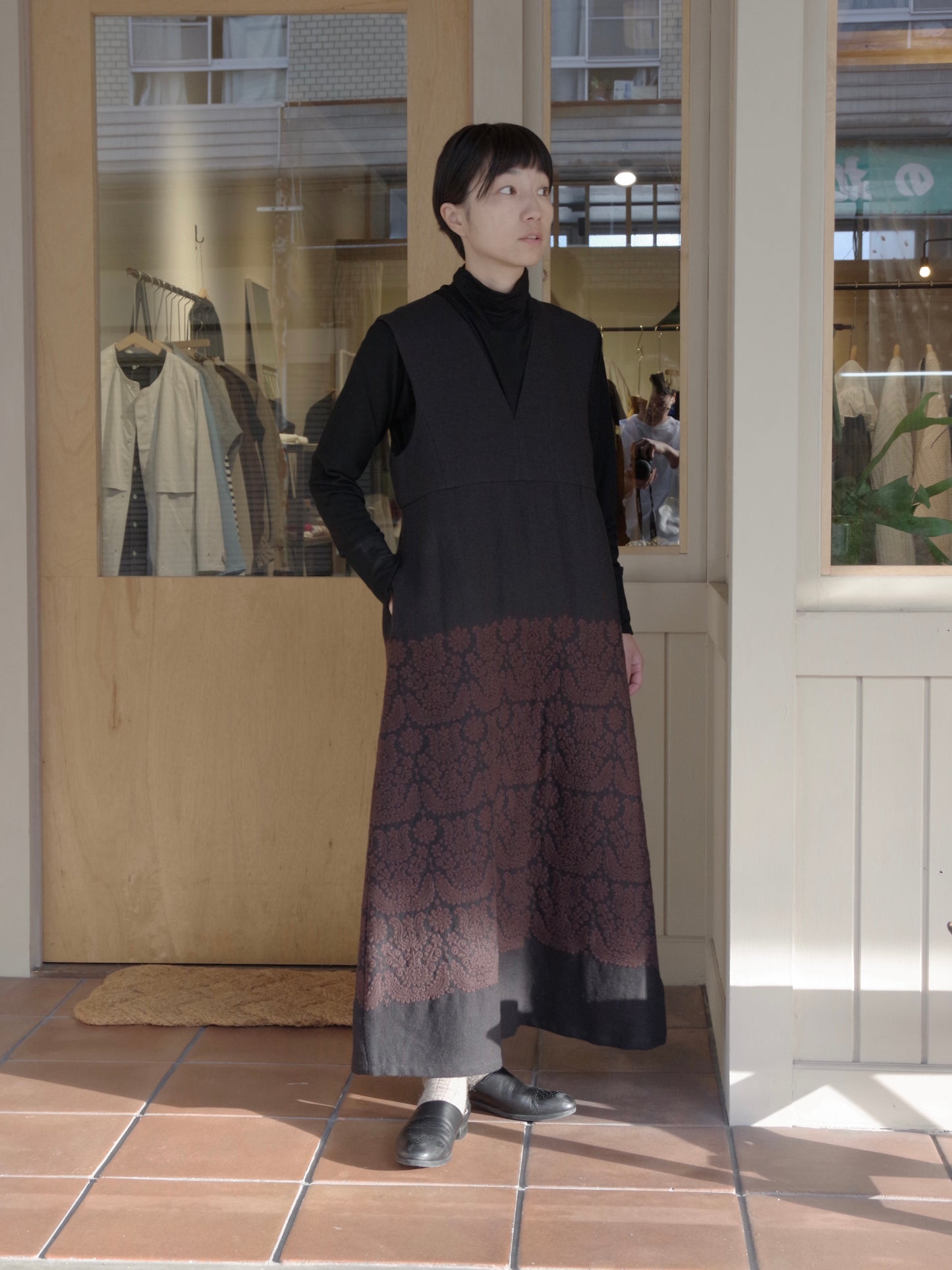 irasos embroidery ジャンパードレス | qiri