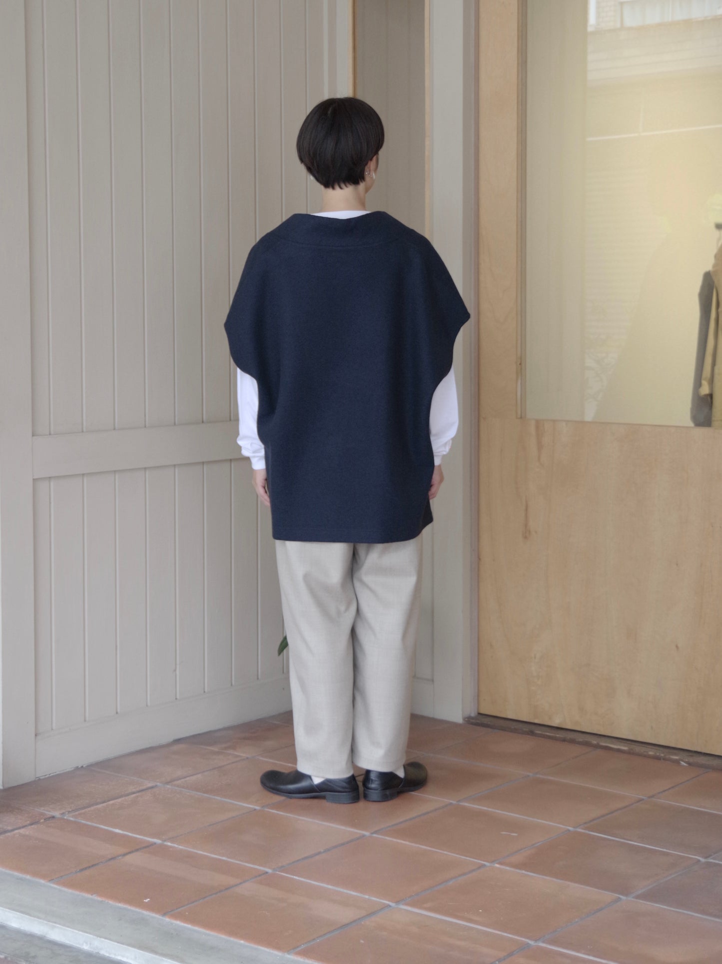 圧縮ウール Vネックプルオーバージレ ( 3 colors) | SI-HIRAI
