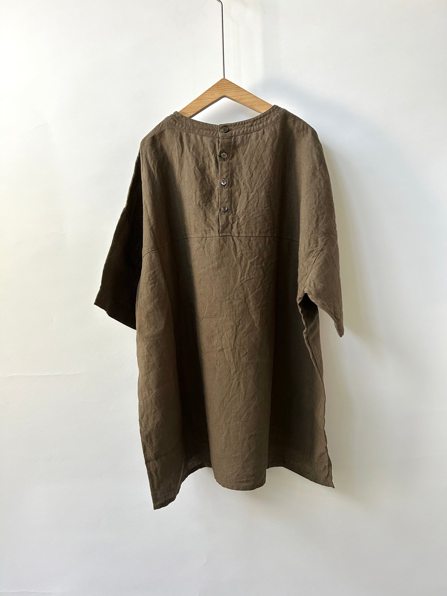 トリプルワッシャーリネンバックボタンシャツ size3 | TISSU