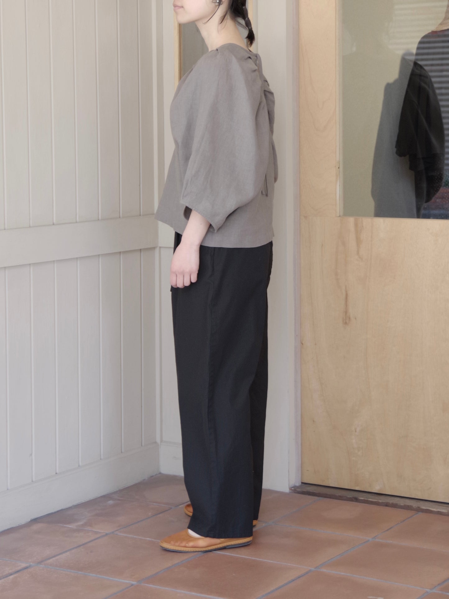 hightwist コットン product dye イージーパンツ(3 colors) | yuni