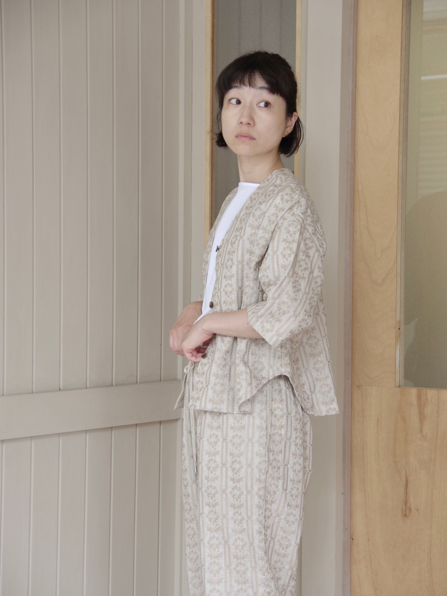 L/embroidely haori ブラウス | yuni