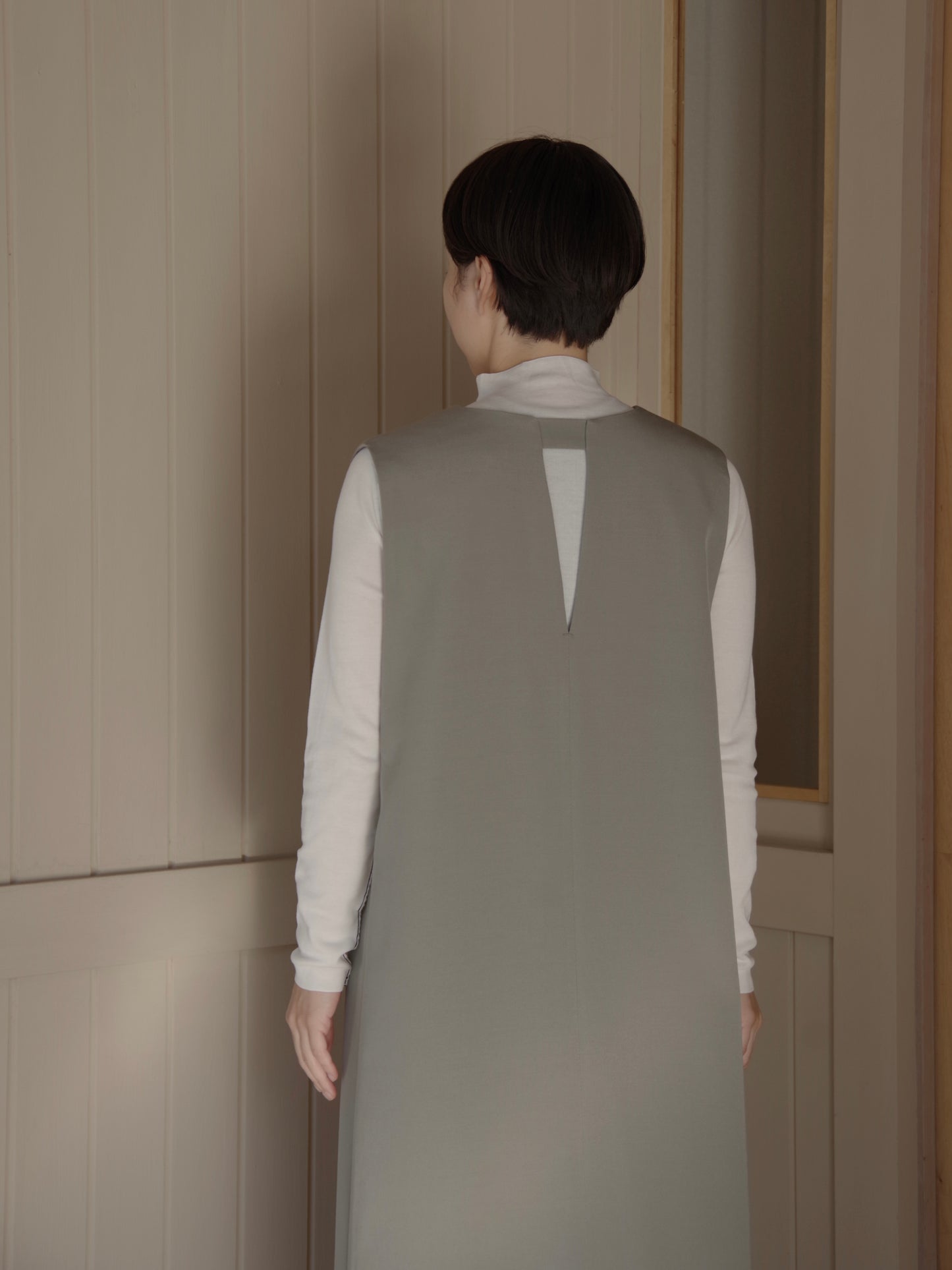 レーヨンウール slit neck jumper スカート | yuni