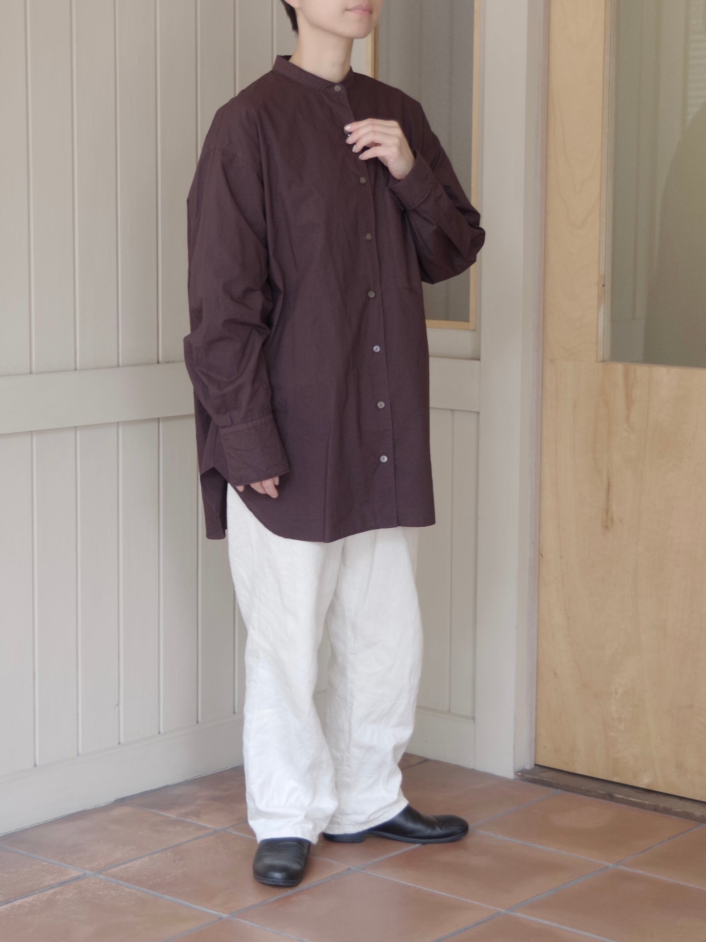 コットンキャッチワッシャーmoe sleeves バックリボン ブラウス ( 3 colors) | yuni