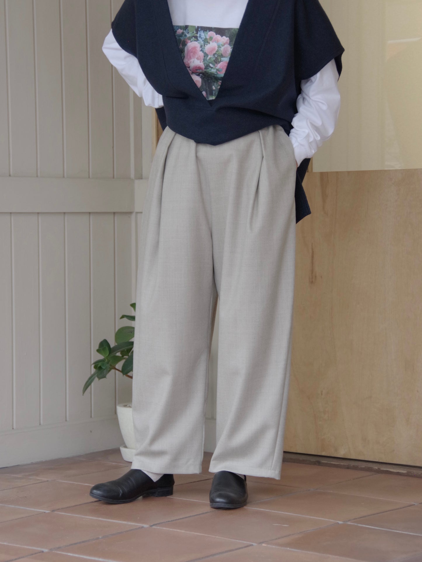 washable wool gum tack パンツ (3 colors) | yuni