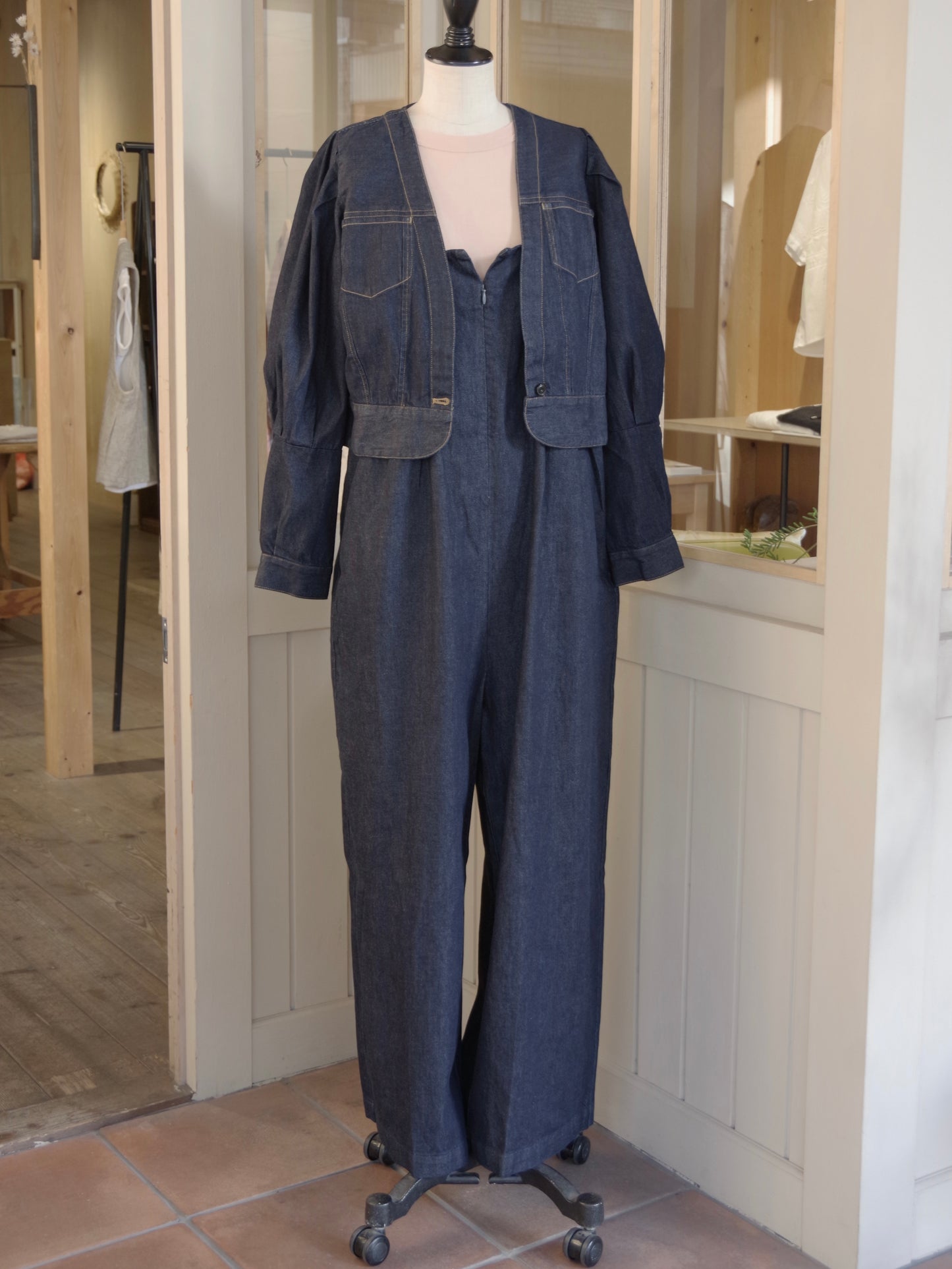 DENIM WIDE OVERALL (2color) | sisisi