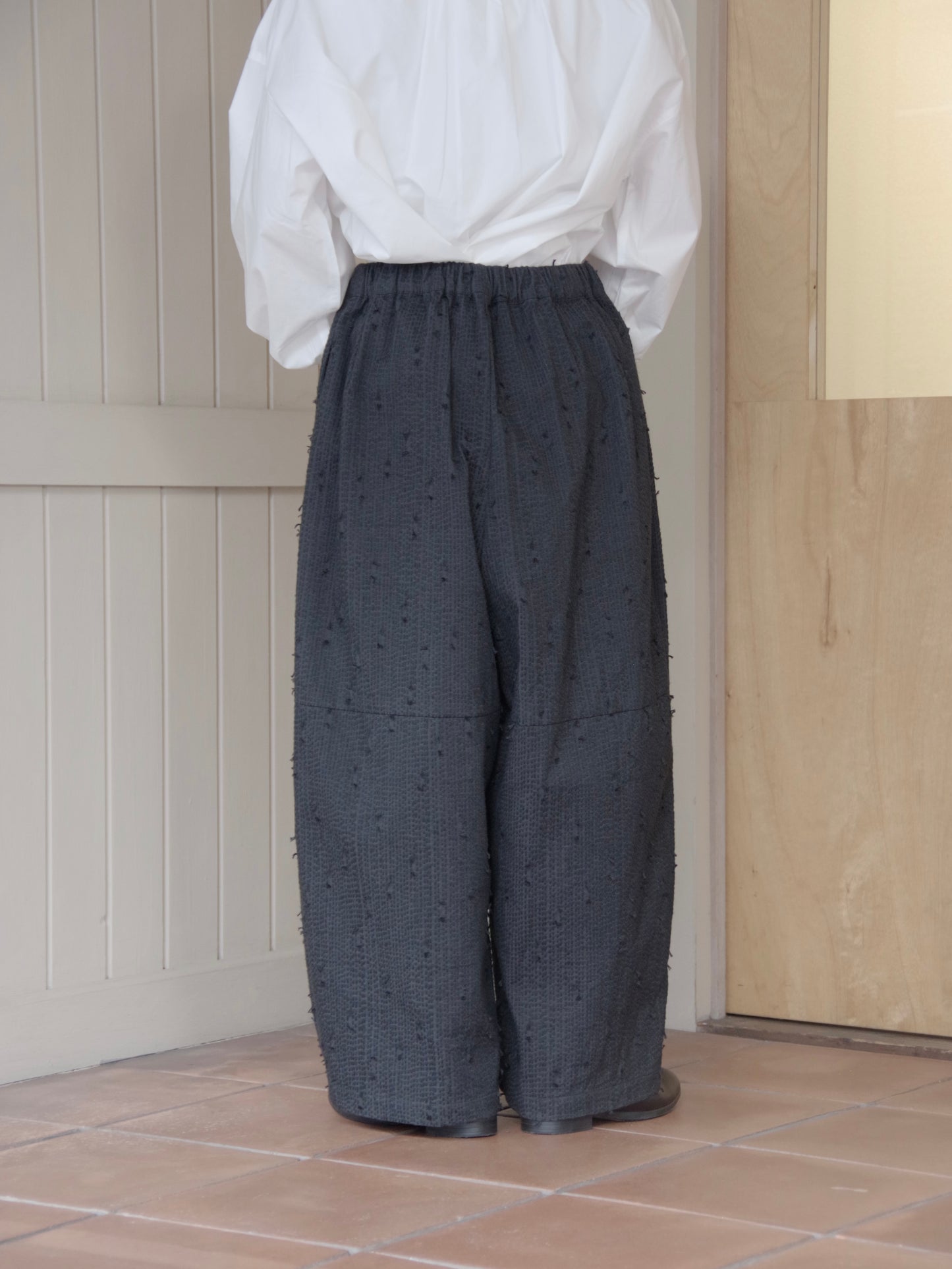 sashiko jacquard ボリュームパンツ | qiri