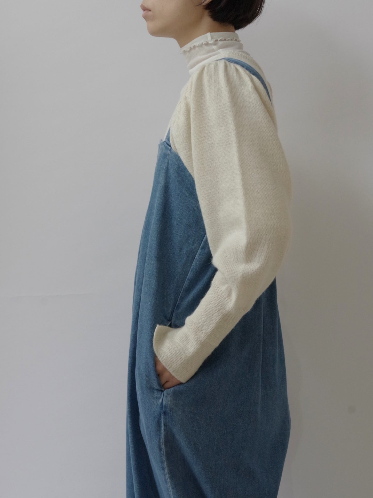 DENIM WIDE OVERALL (2color) | sisisi