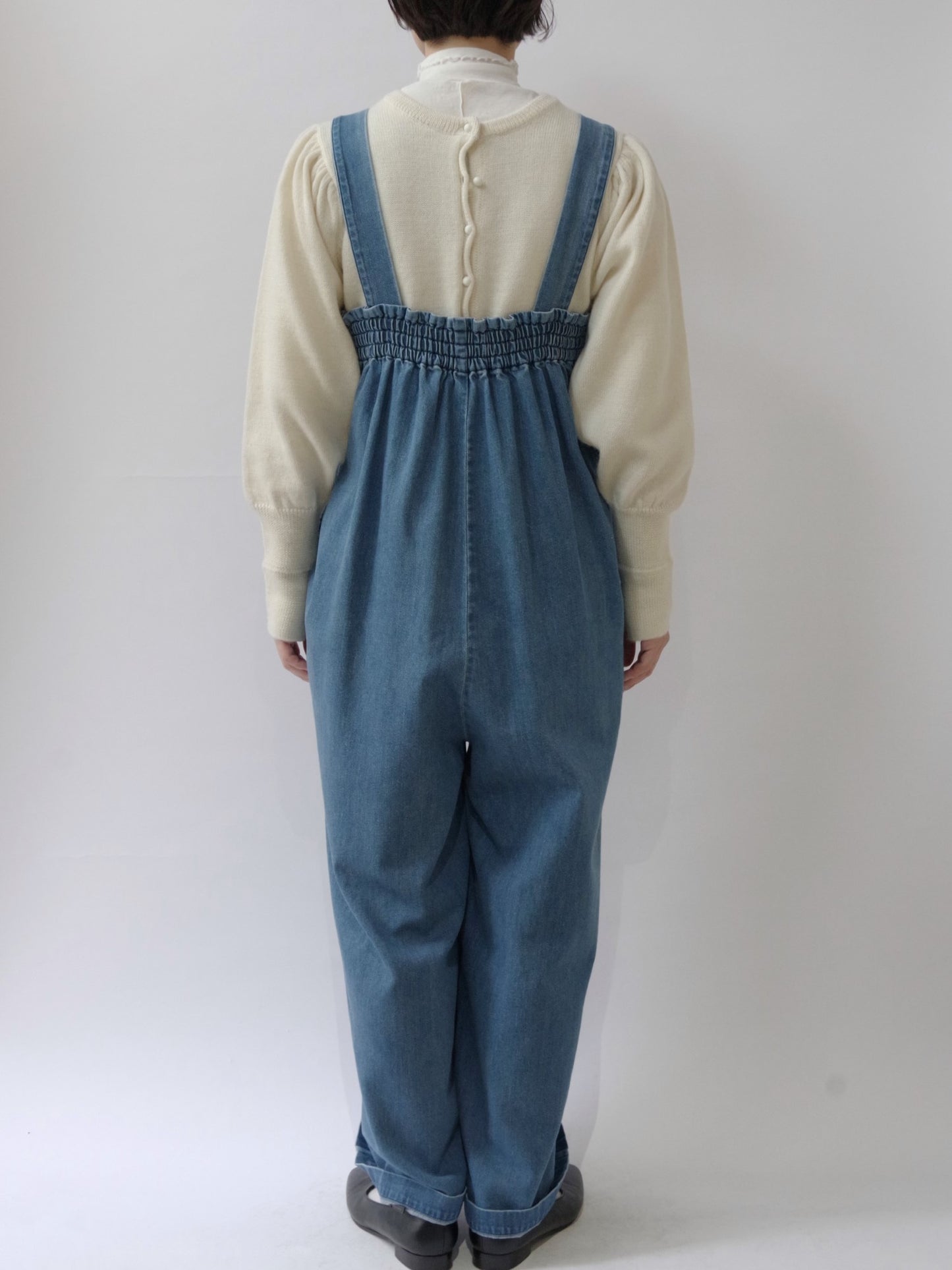 DENIM WIDE OVERALL (2color) | sisisi