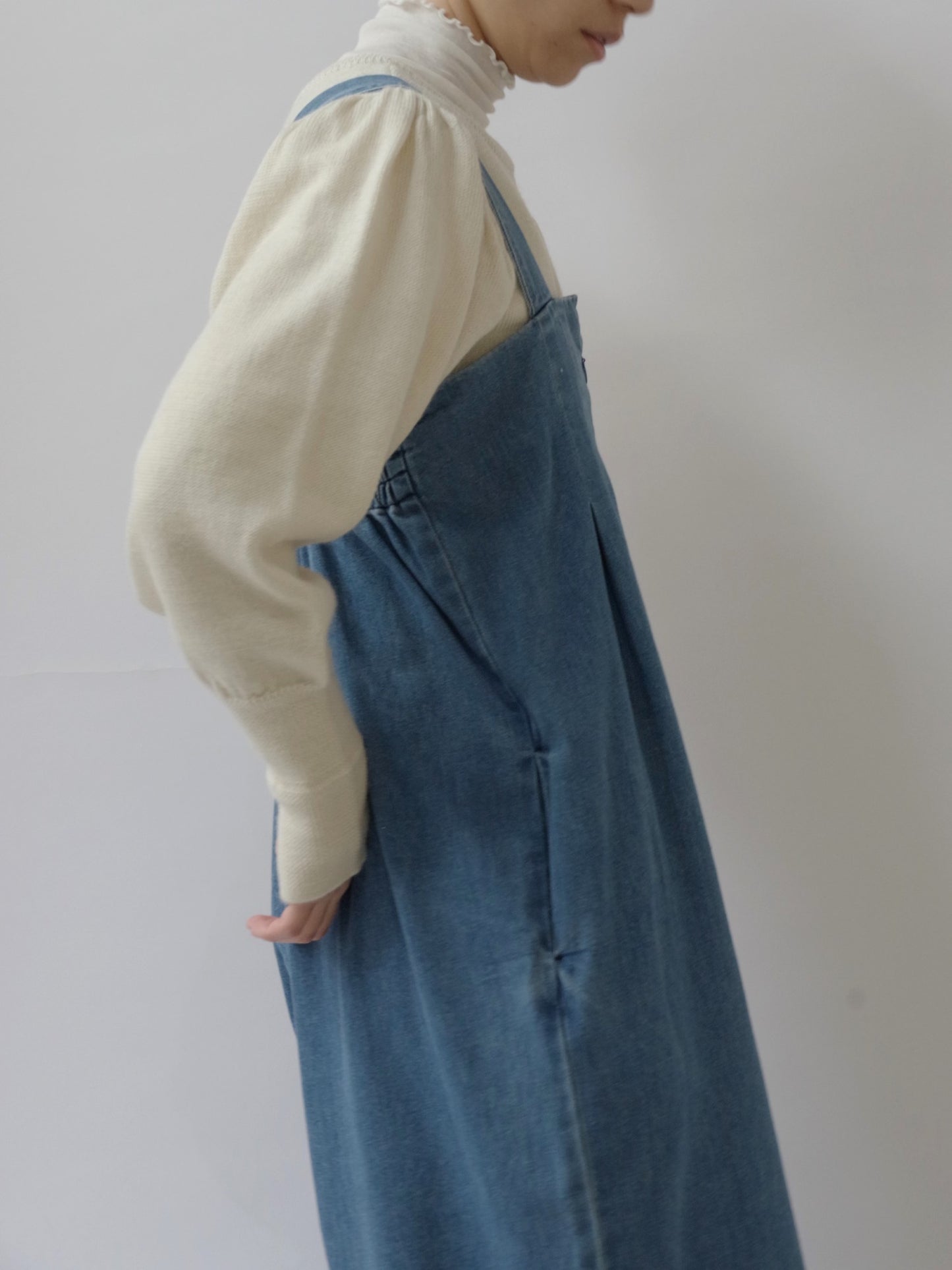 DENIM WIDE OVERALL (2color) | sisisi