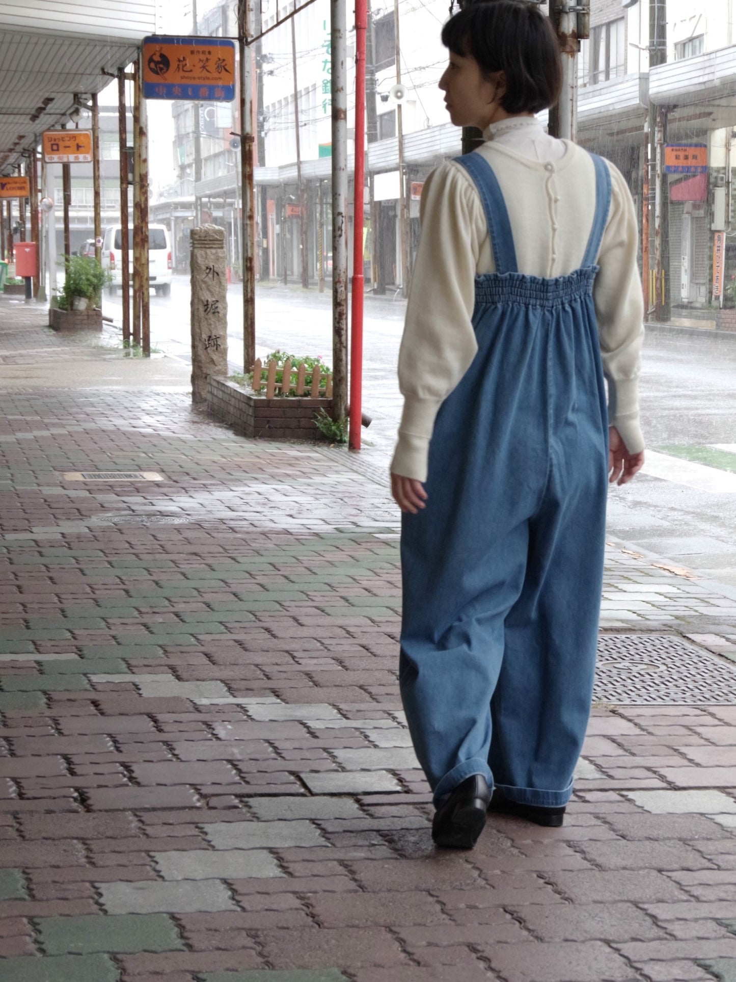 DENIM WIDE OVERALL (2color) | sisisi