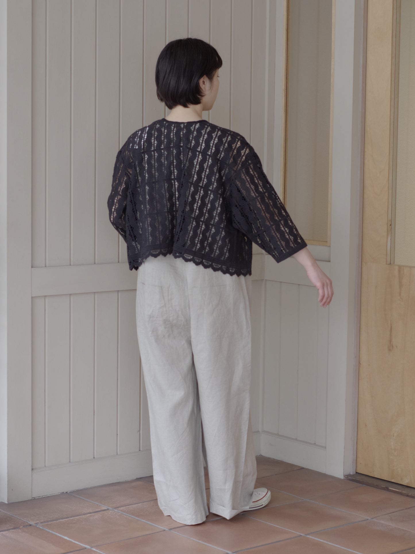 コットン wave lace haori ブラウス | yuni