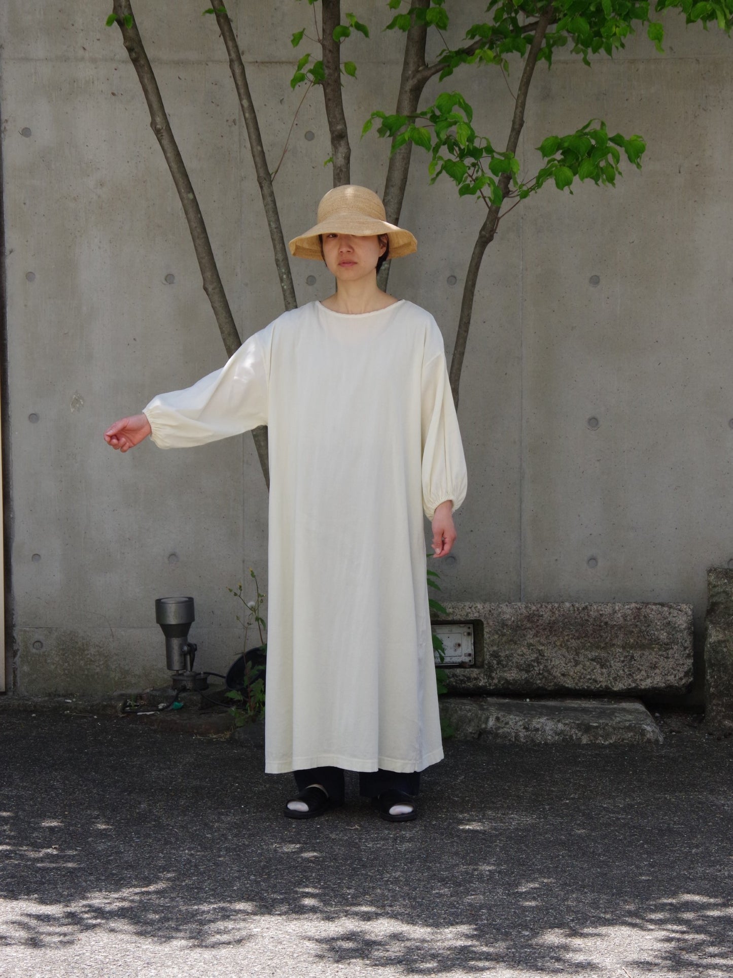 onde 高島ちぢみハンドダイワンピース
