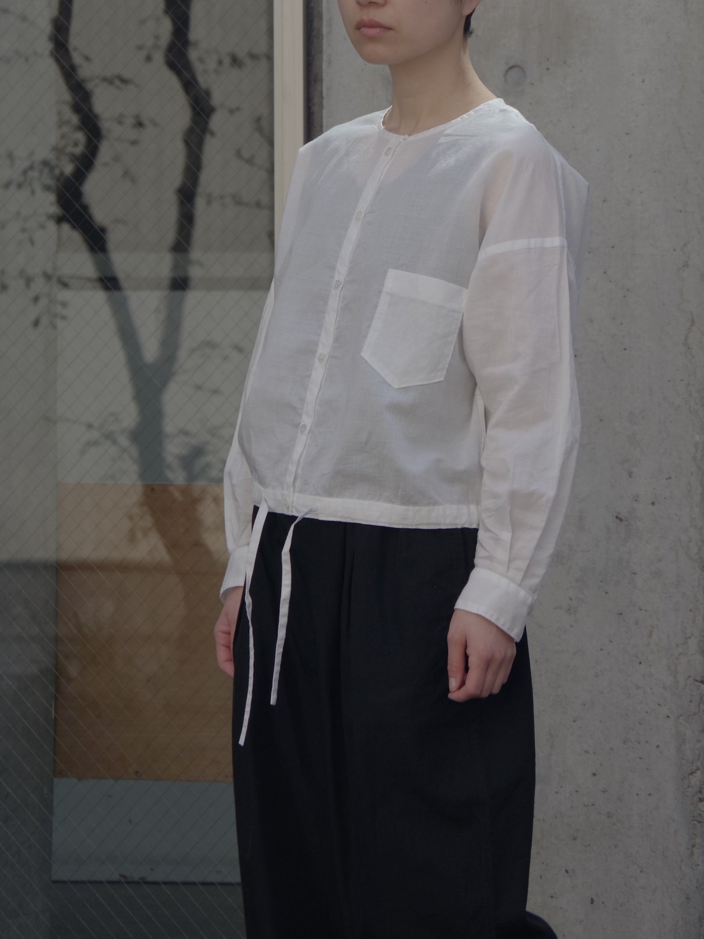 ラミーコットンローンショートブラウス (2color) | koton