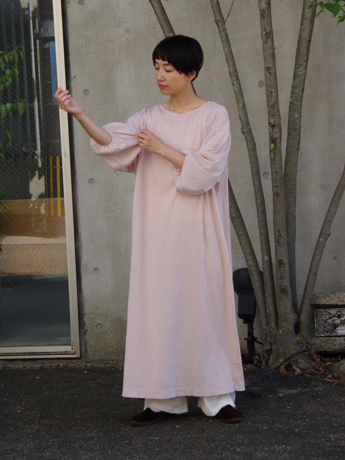 onde 高島ちぢみハンドダイワンピース