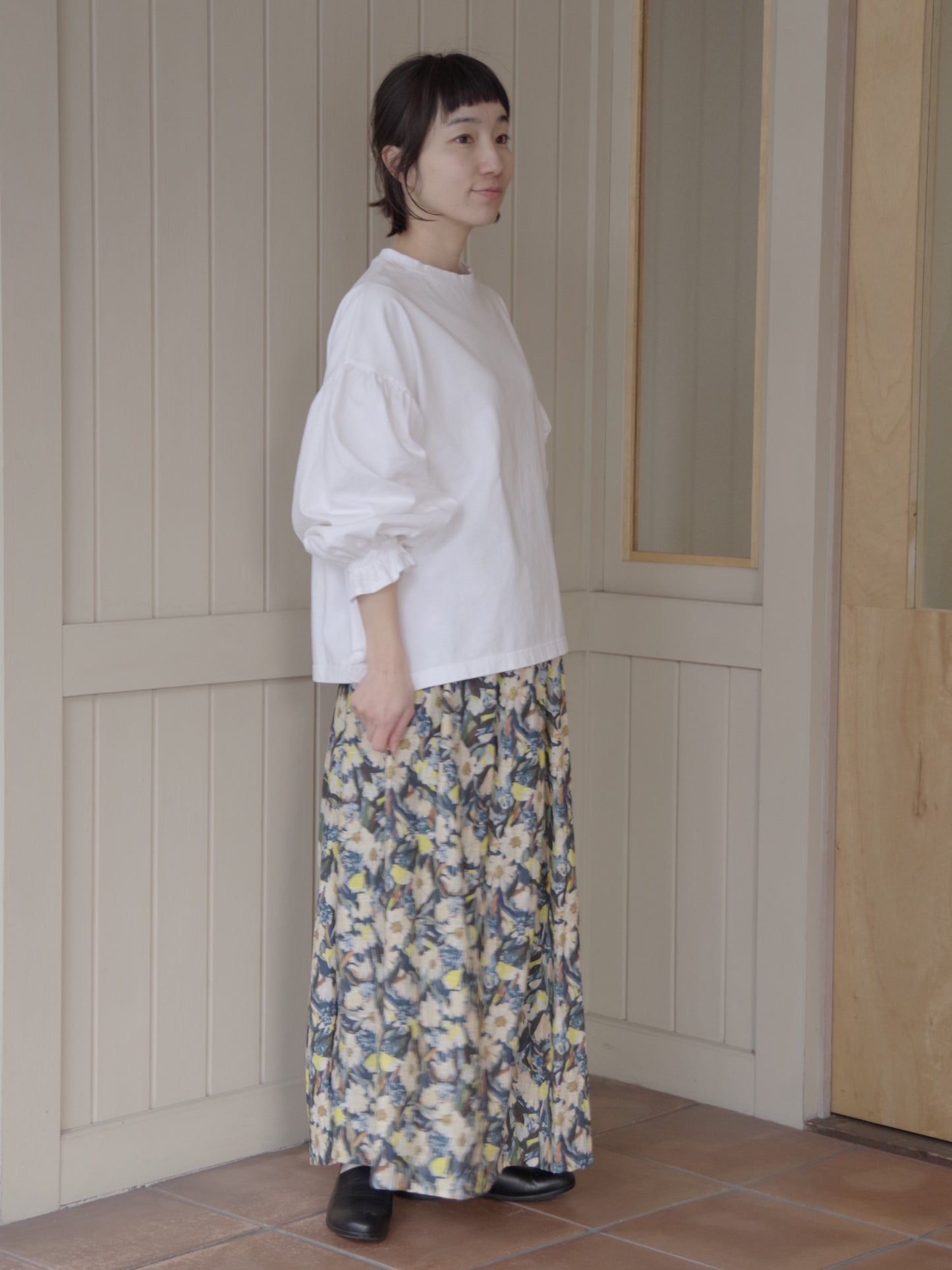 オールUSAコットン 袖口ギャザープルオーバー (3 colors) | UNIVERSAL SEVEN