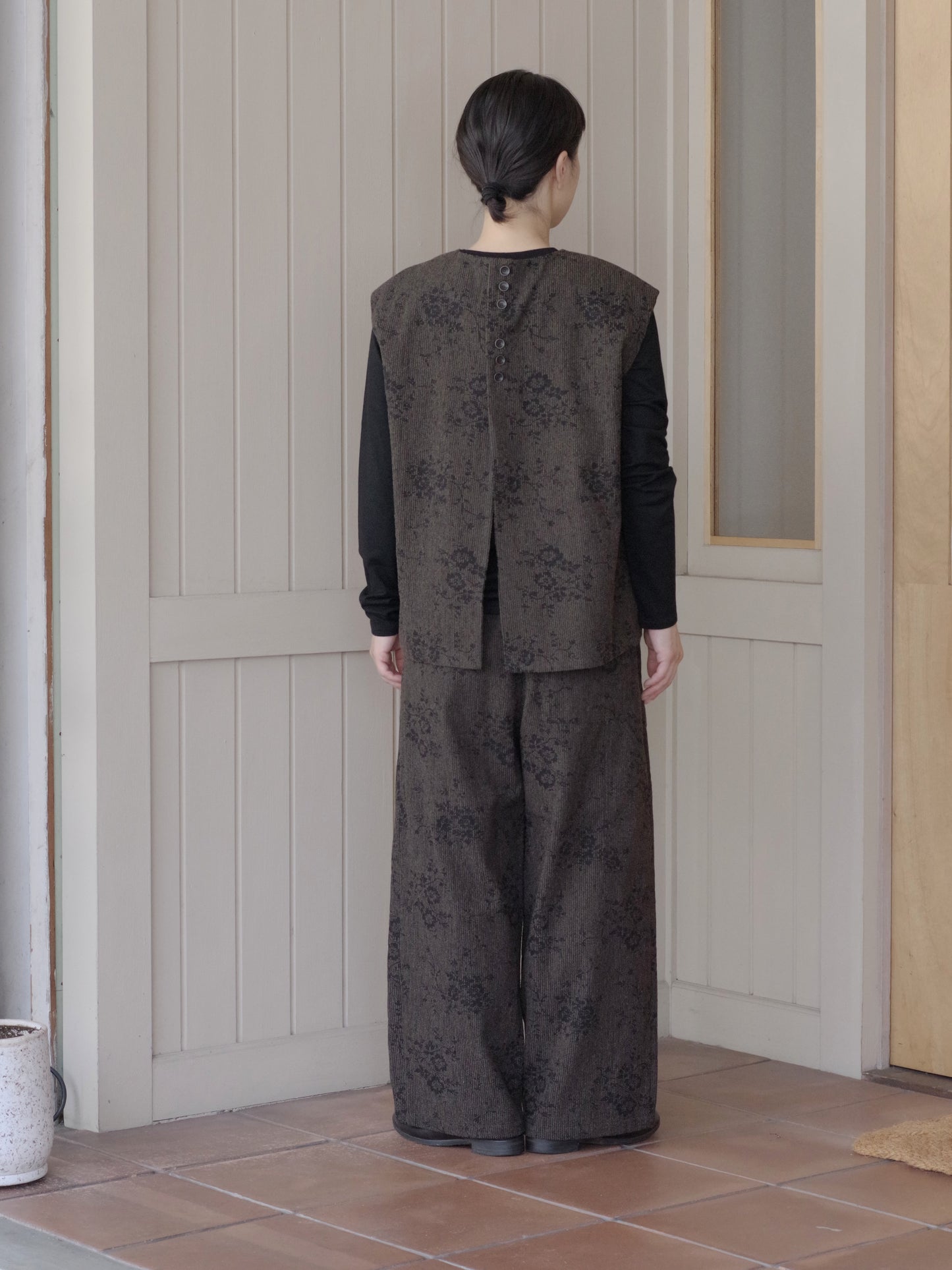 antique yarn jacquard ペインターパンツ | qiri