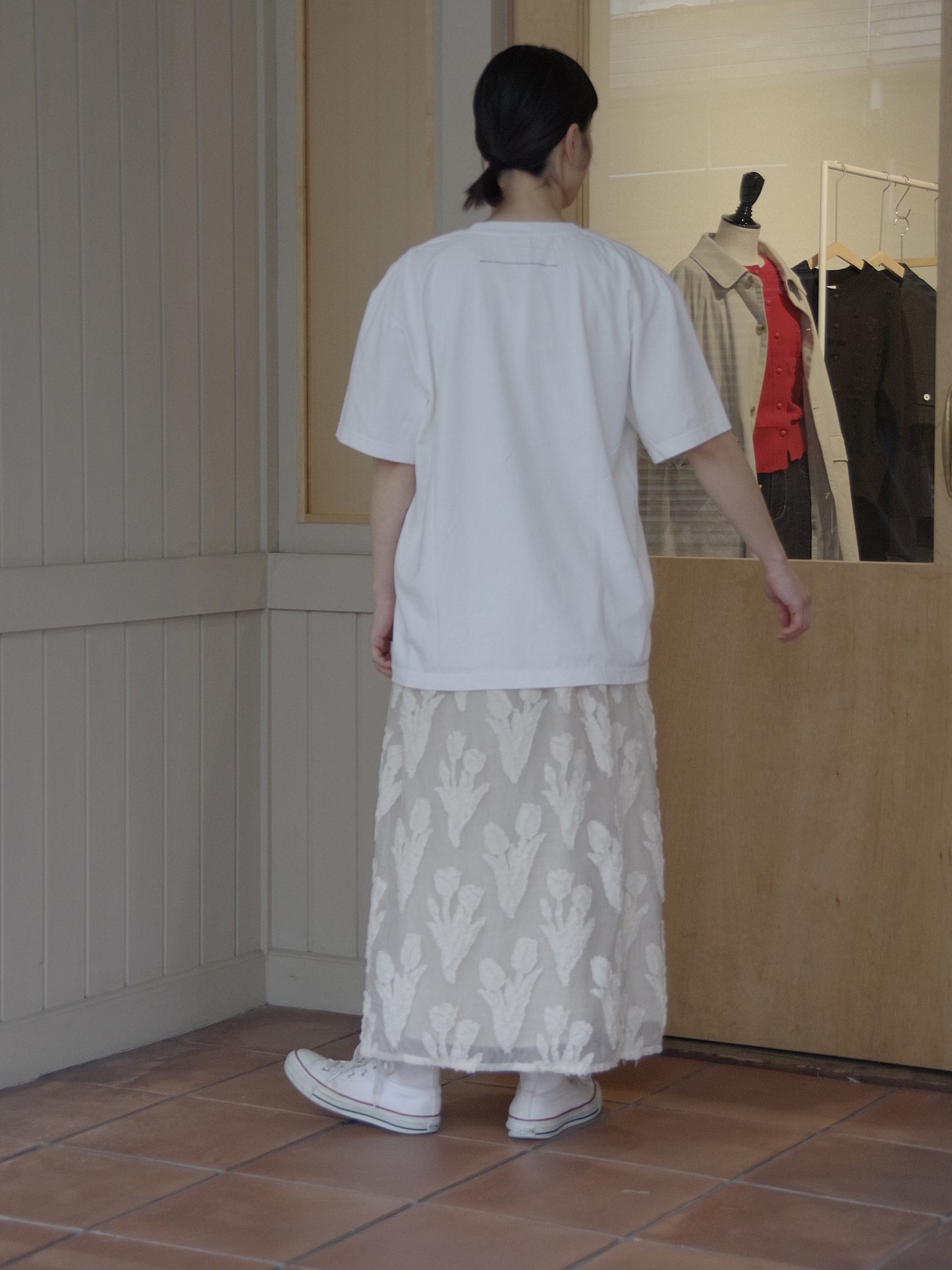 tulip lace jacquard スカート | qiri