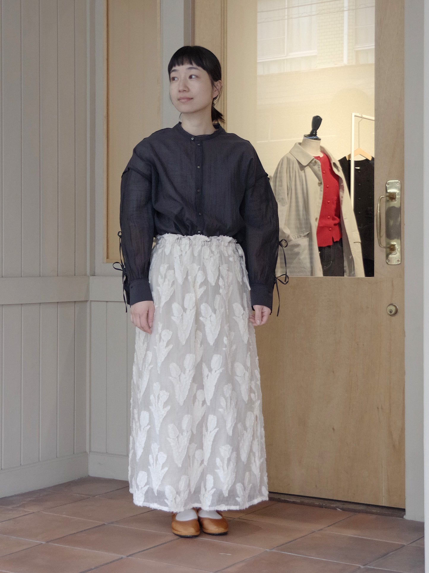 tulip lace jacquard スカート | qiri