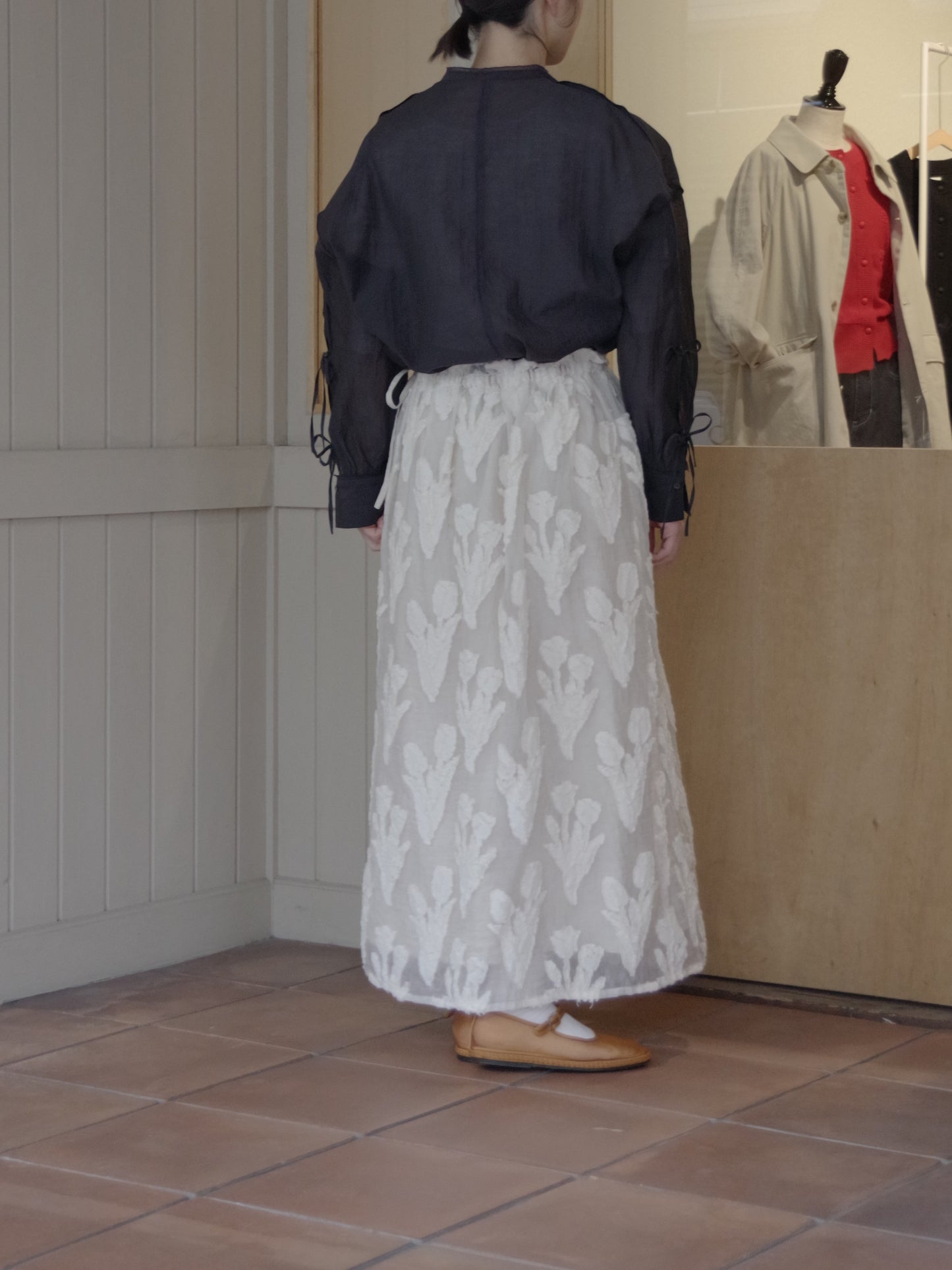 tulip lace jacquard スカート | qiri
