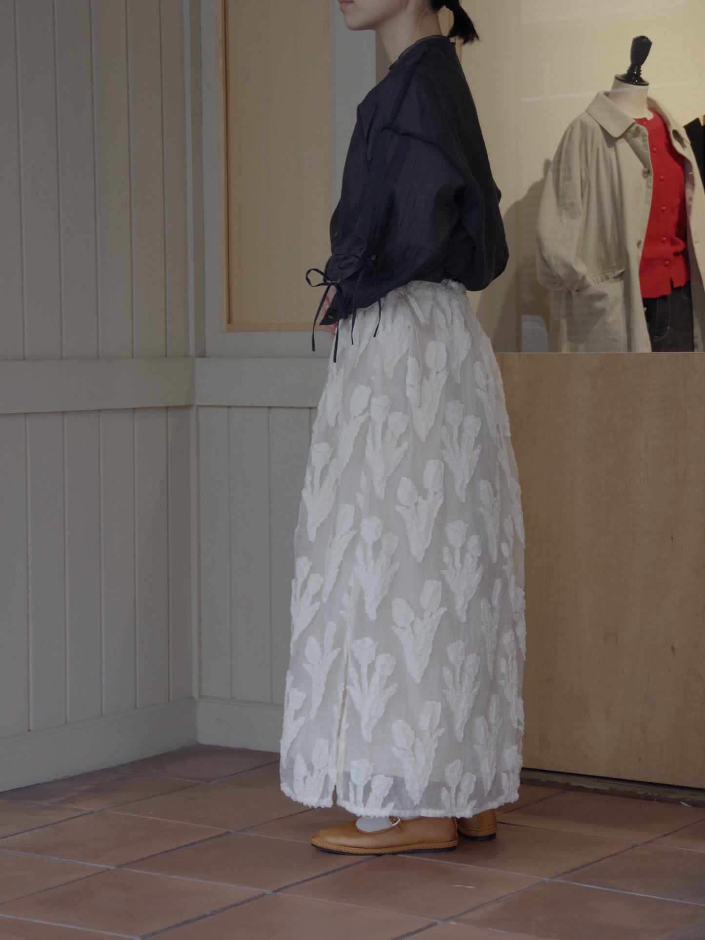 tulip lace jacquard スカート | qiri