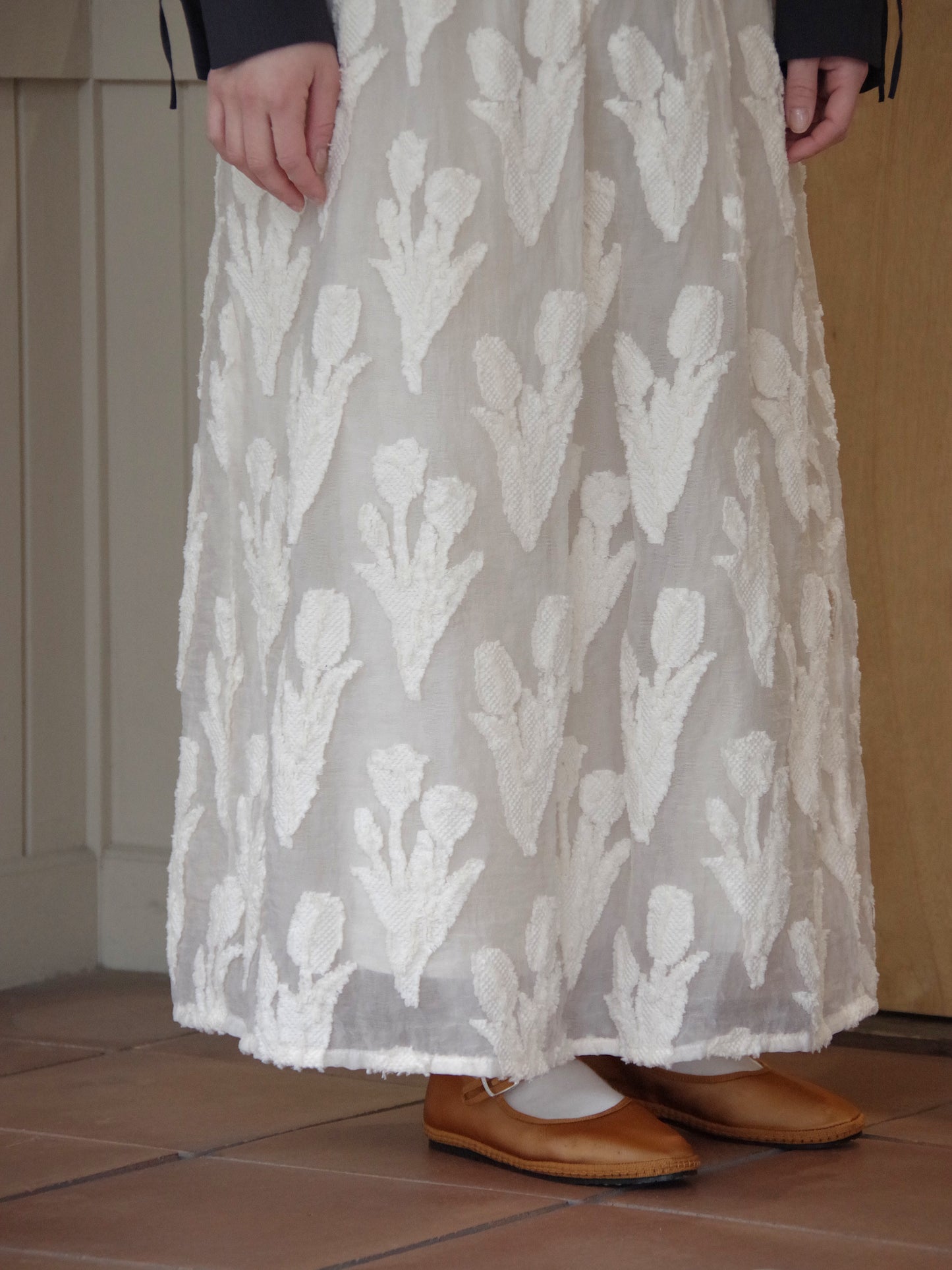 tulip lace jacquard スカート | qiri