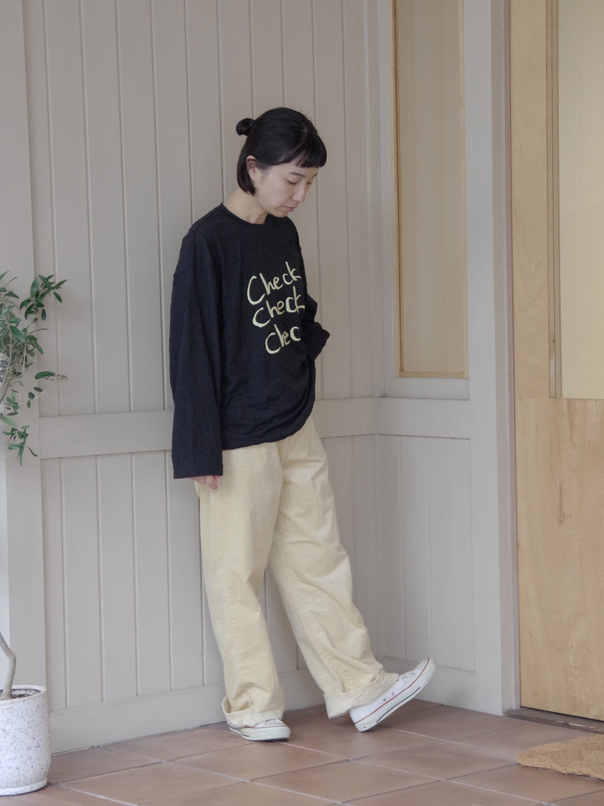 washer天竺 LOGO T-SHIRT | buoybuoy