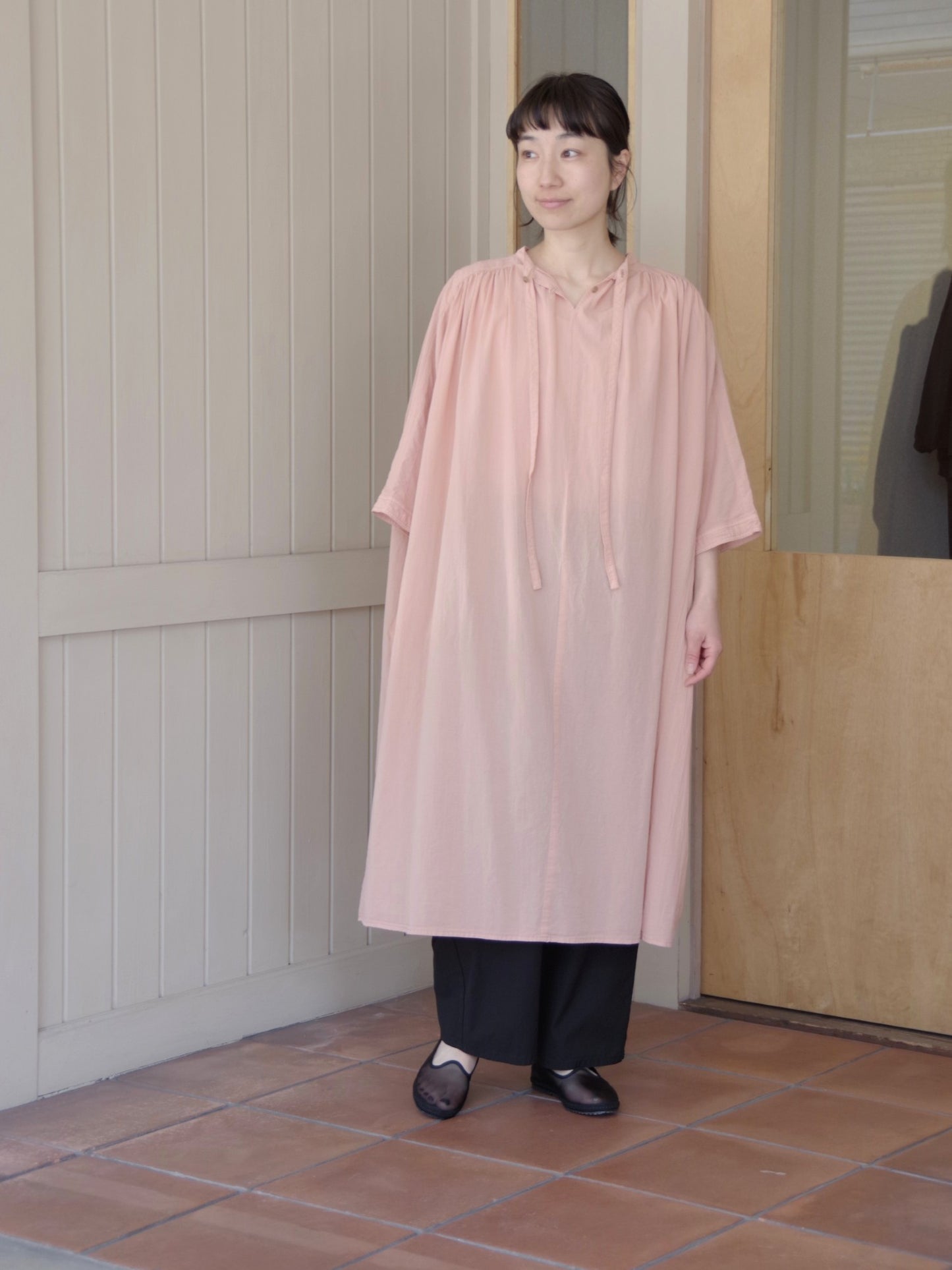 high twist/コットン product dye 2way シャツワンピース(2color) | yuni