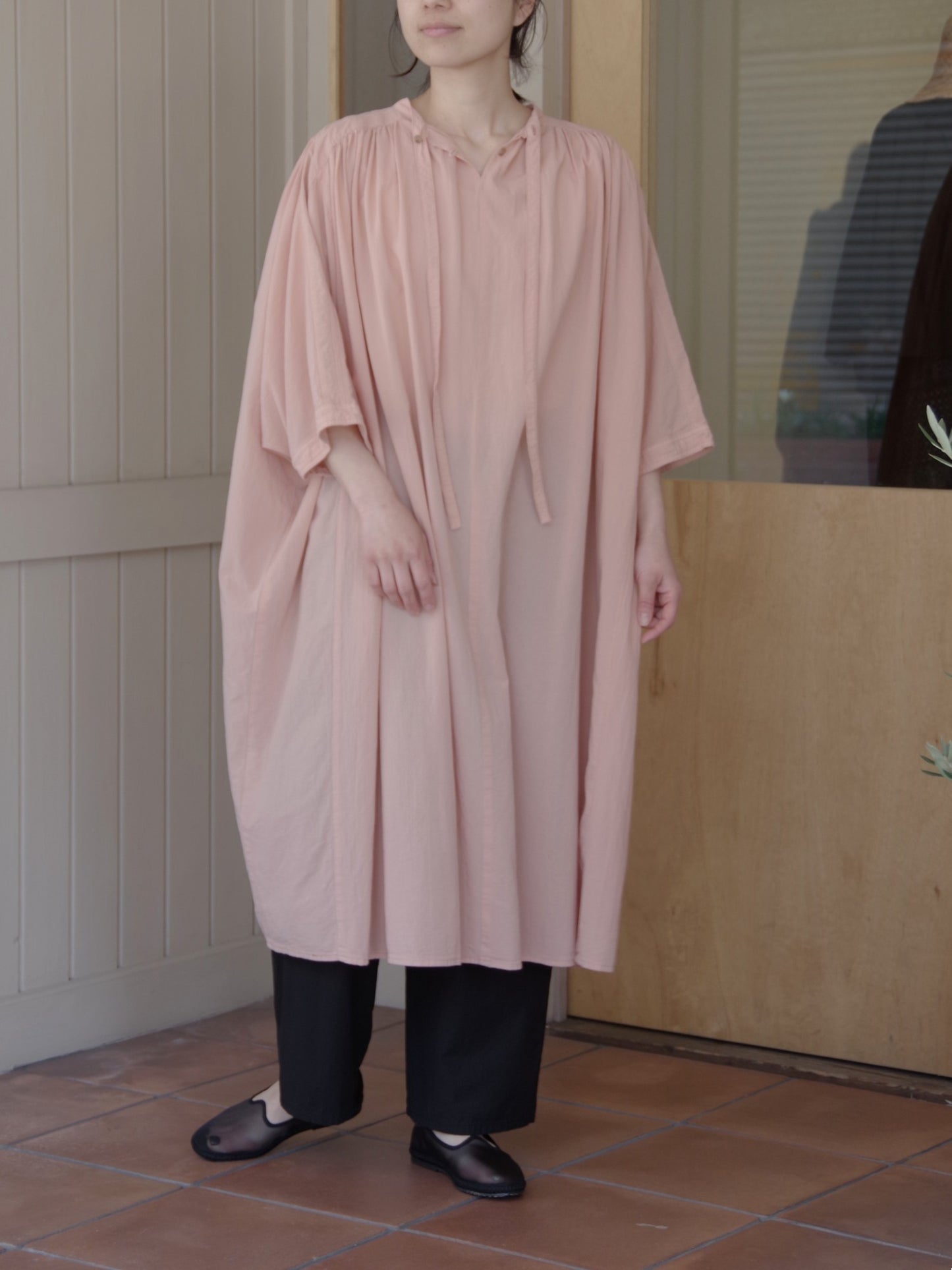 high twist/コットン product dye 2way シャツワンピース(2color) | yuni