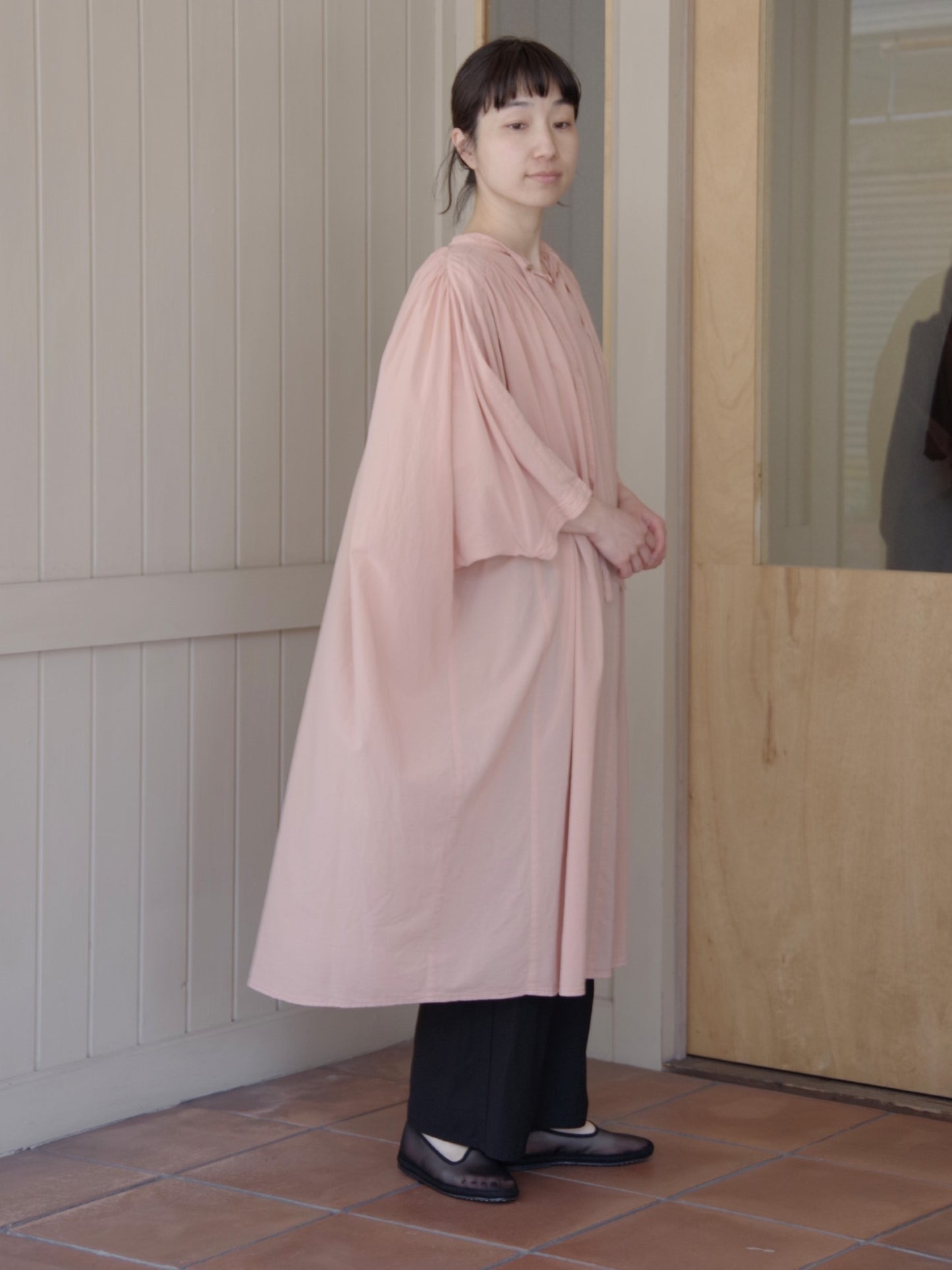 high twist/コットン product dye 2way シャツワンピース(2color) | yuni