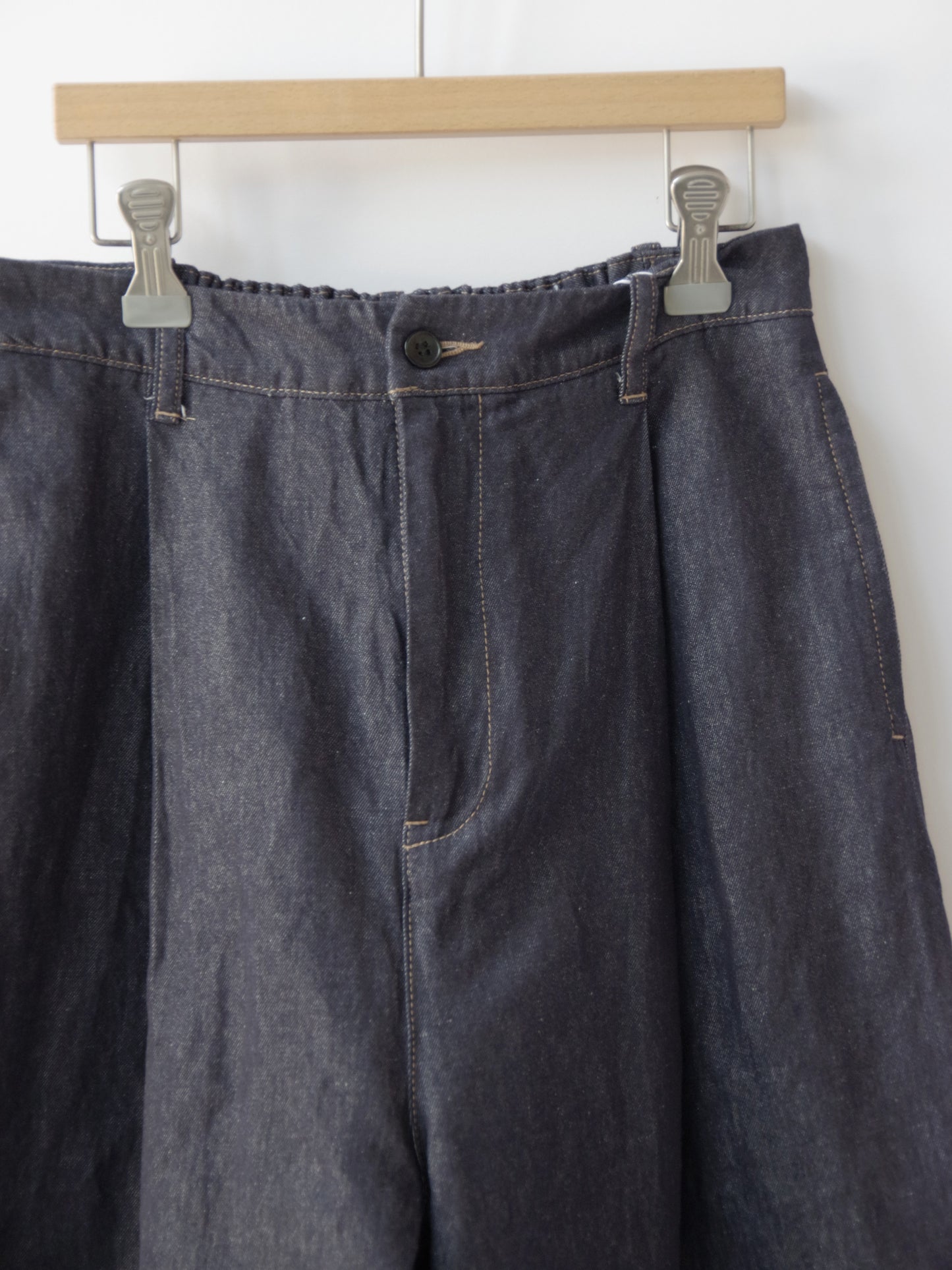 コットンリネンデニム バックゴムパンツ | yuni