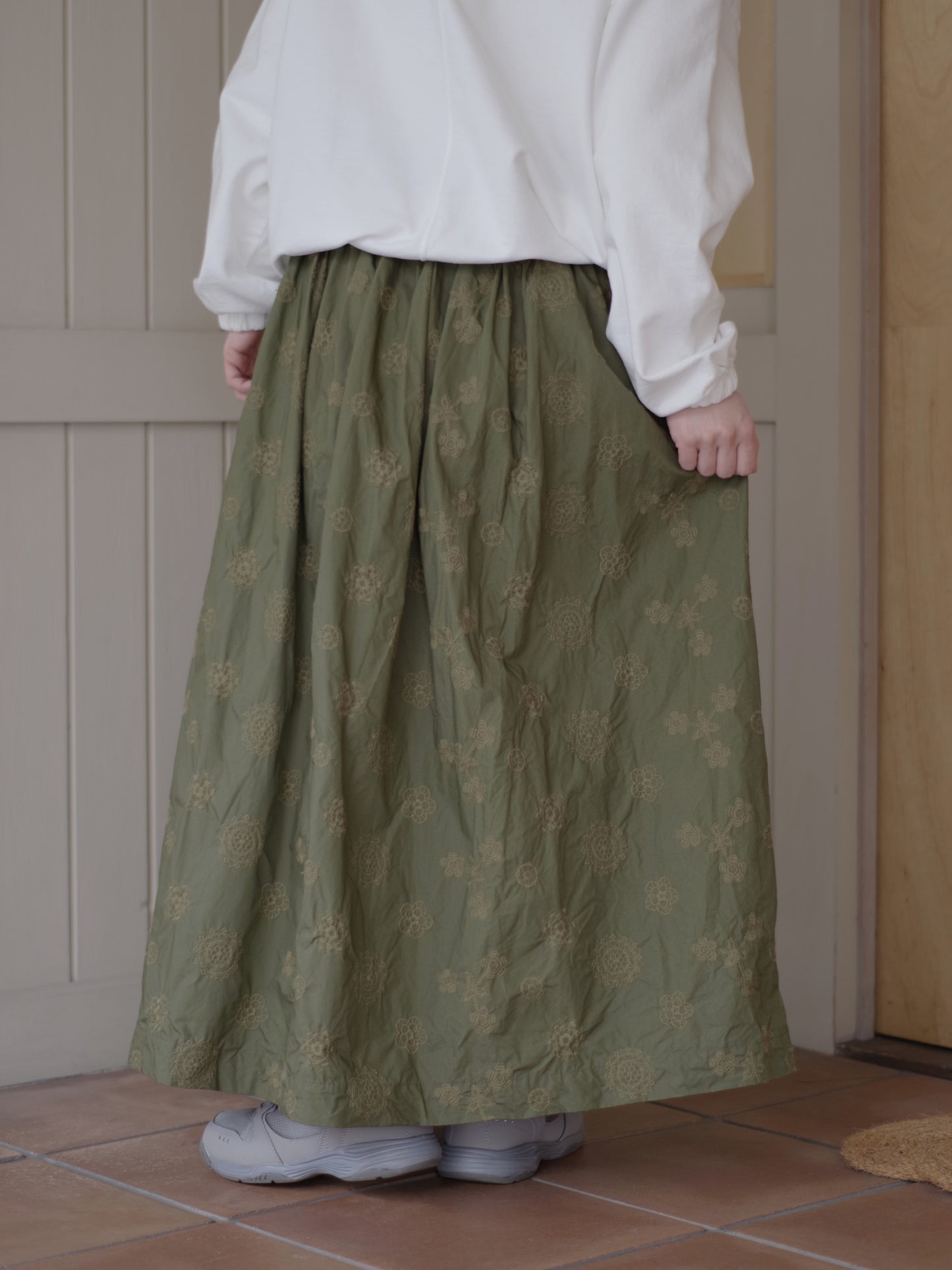 ANTQUE EMBROIDERY LACE ギャザースカート | Gauze