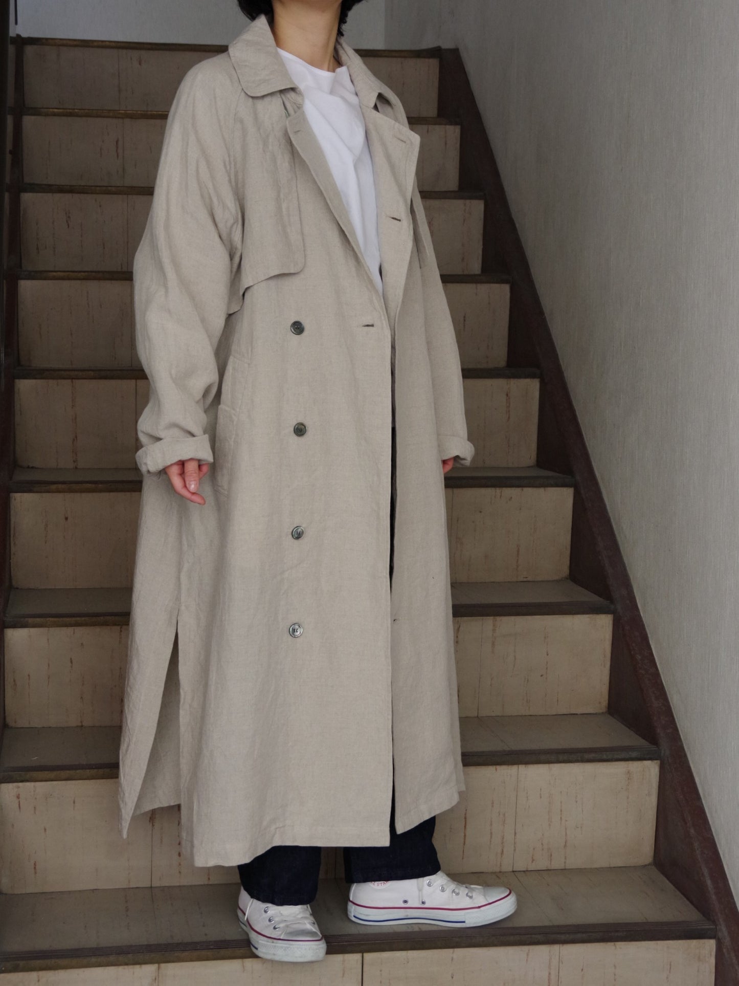 40リネン HIGH DENSITY EFFORTLESS TRENCH | UNIVERSAL TISSU