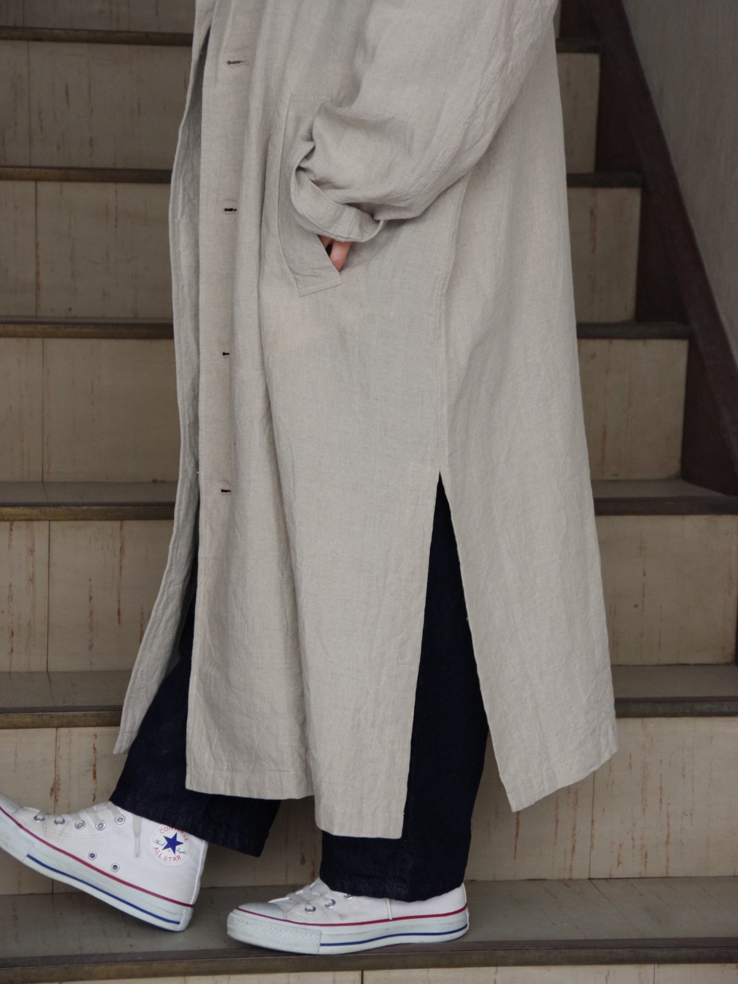 40リネン HIGH DENSITY EFFORTLESS TRENCH | UNIVERSAL TISSU