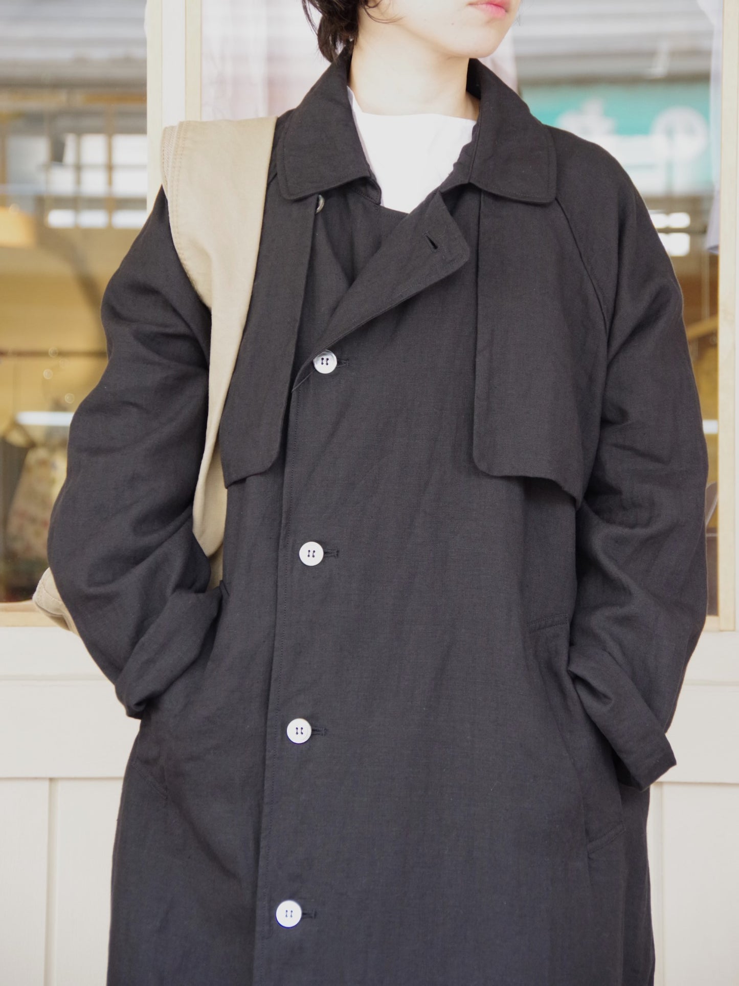 40リネン HIGH DENSITY EFFORTLESS TRENCH | UNIVERSAL TISSU