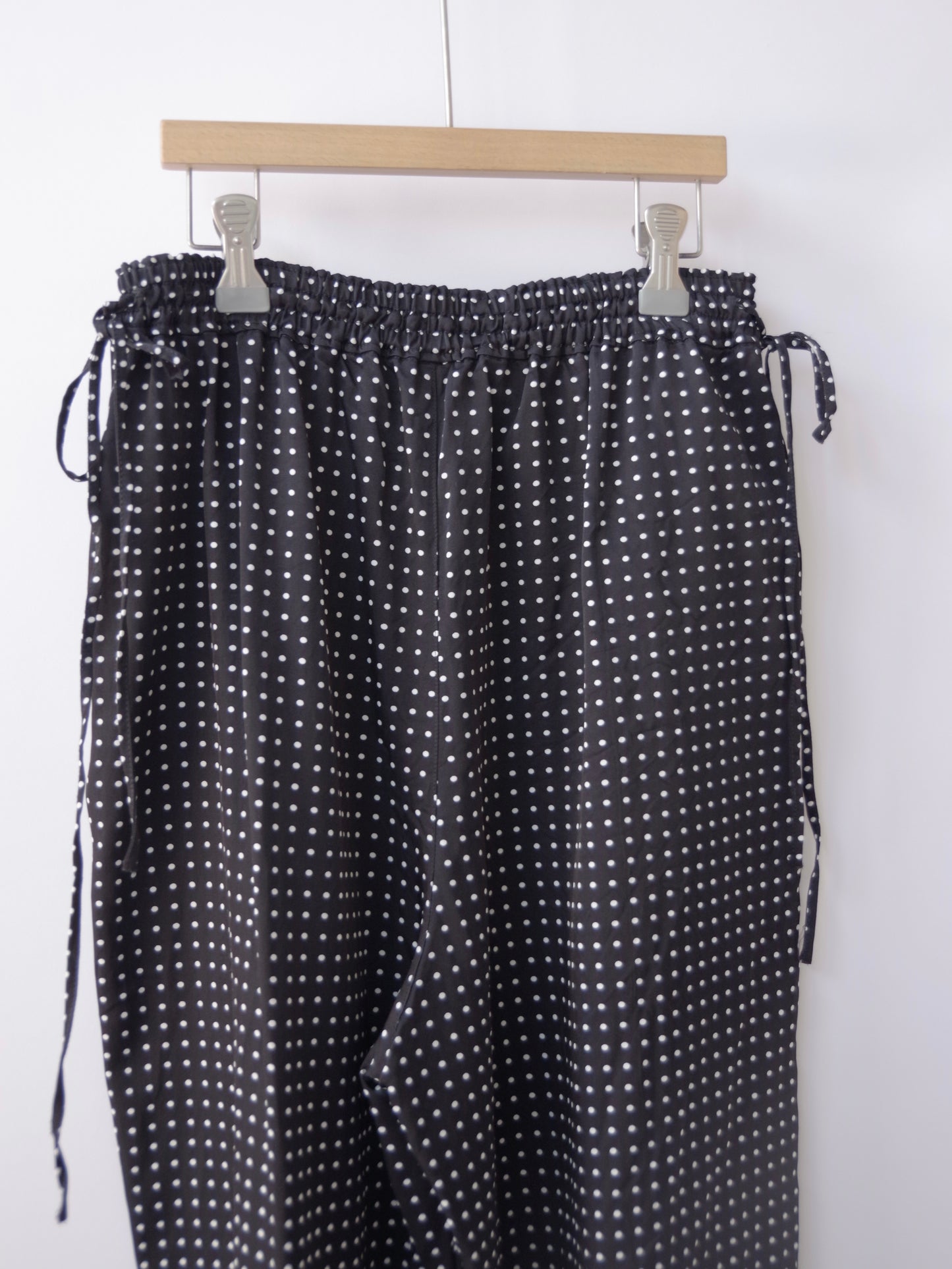 レーヨン/コットン Cu twill dot print drawstrings パンツ | yuni